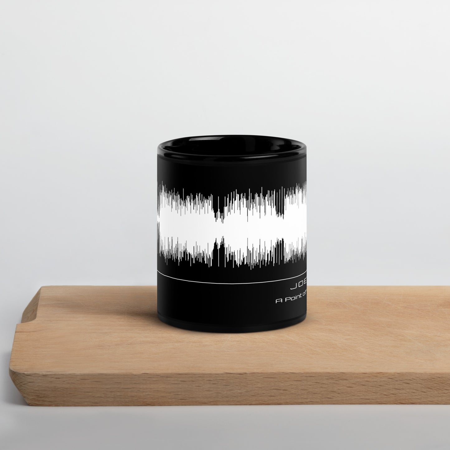 Joey Wit - Black Glossy Mug - Rose Gold #07 A Point of No Return (audio wave)