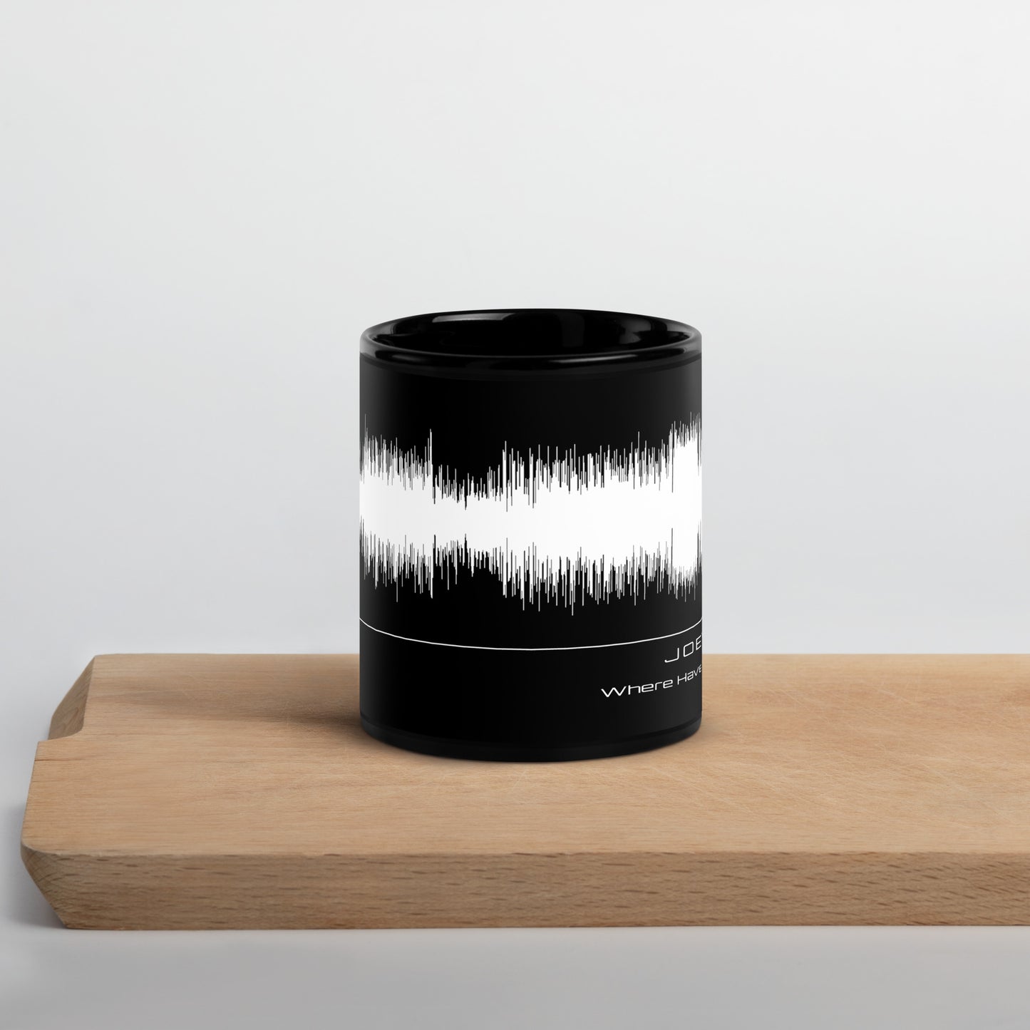 Joey Wit - Black Glossy Mug - Rose Gold #05 Where Have You Been (audio wave)
