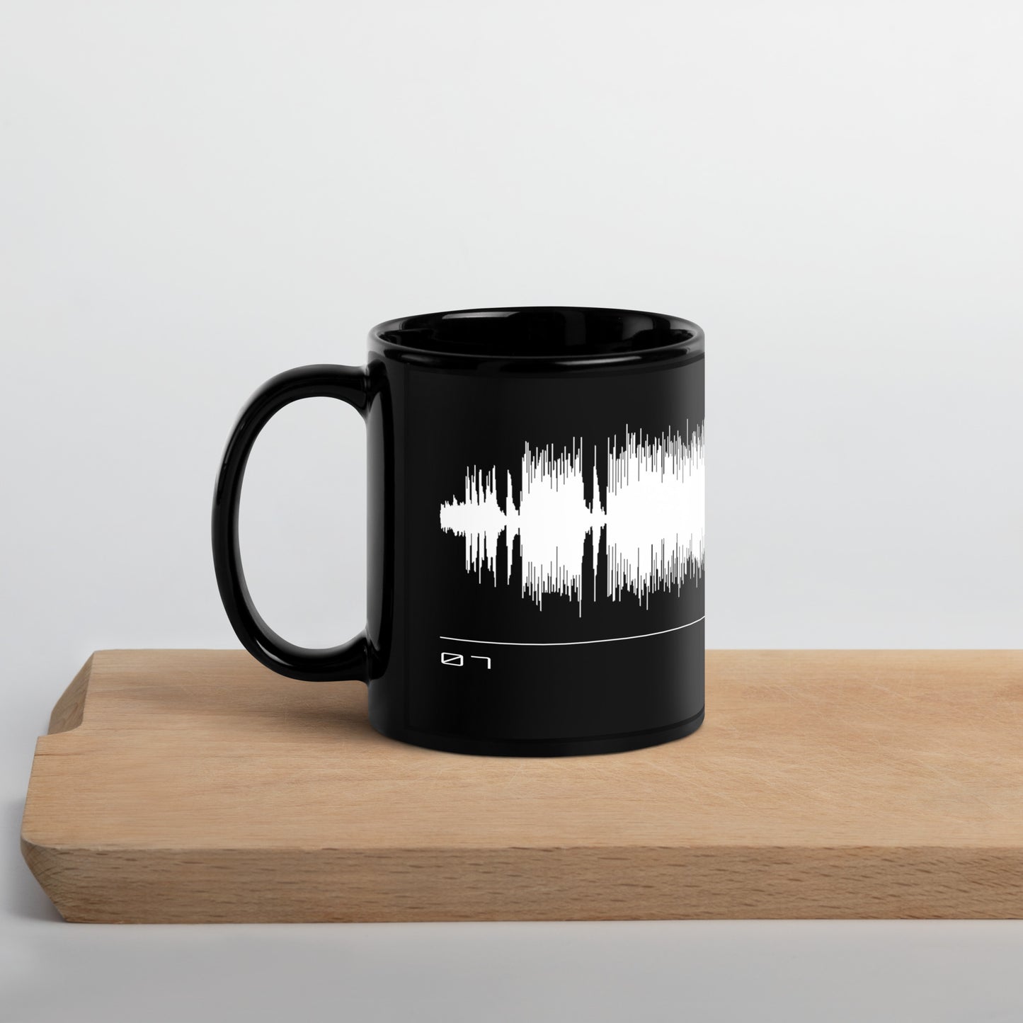 Joey Wit - Black Glossy Mug - Rose Gold #07 A Point of No Return (audio wave)