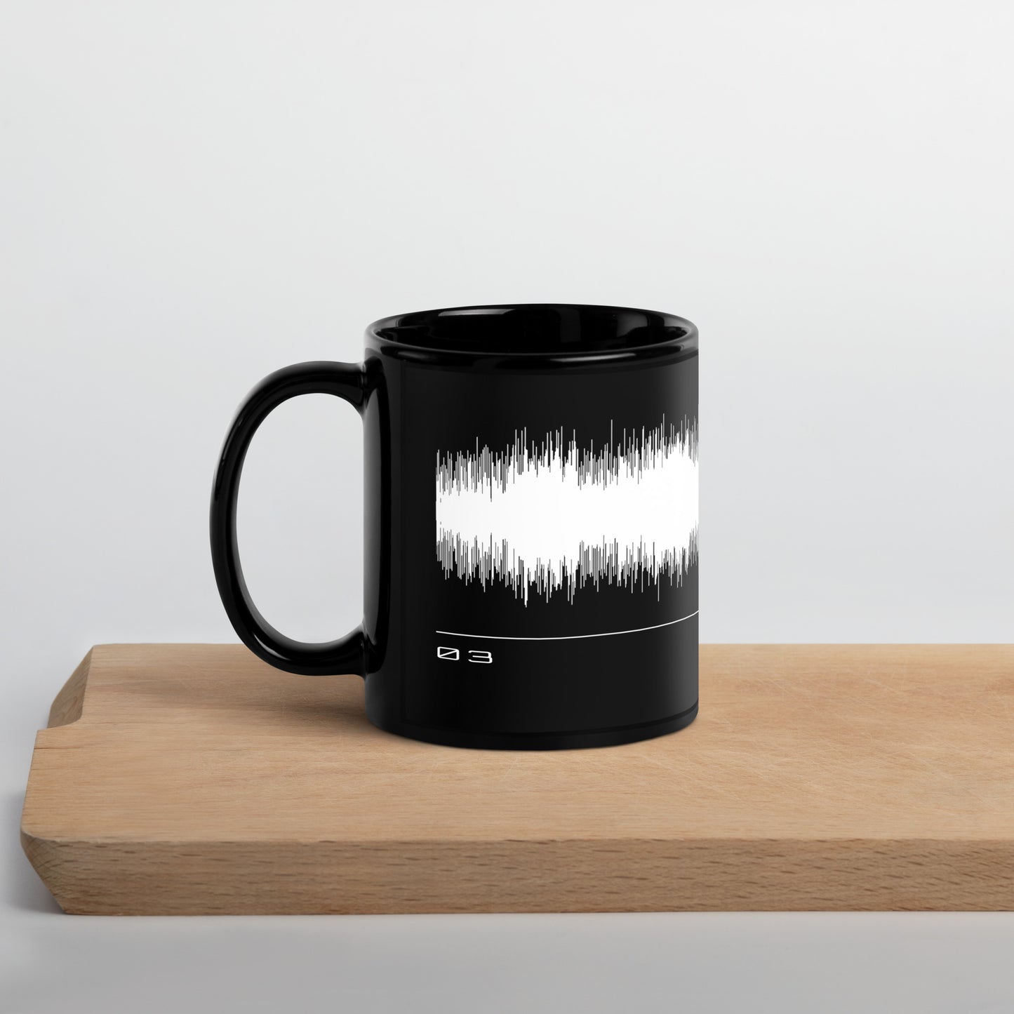 Joey Wit - Black Glossy Mug - Rose Gold #03 Borrowed Time (audio wave)