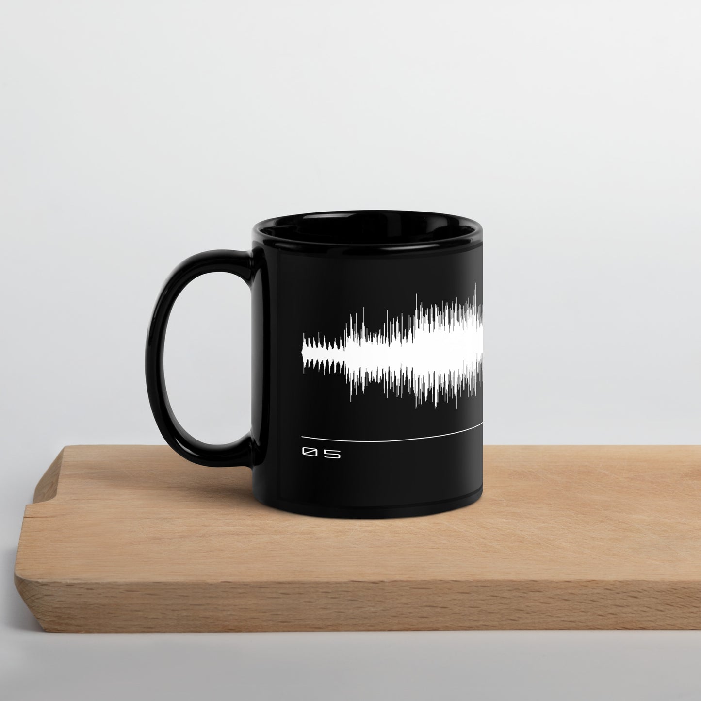 Joey Wit - Black Glossy Mug - Rose Gold #05 Where Have You Been (audio wave)