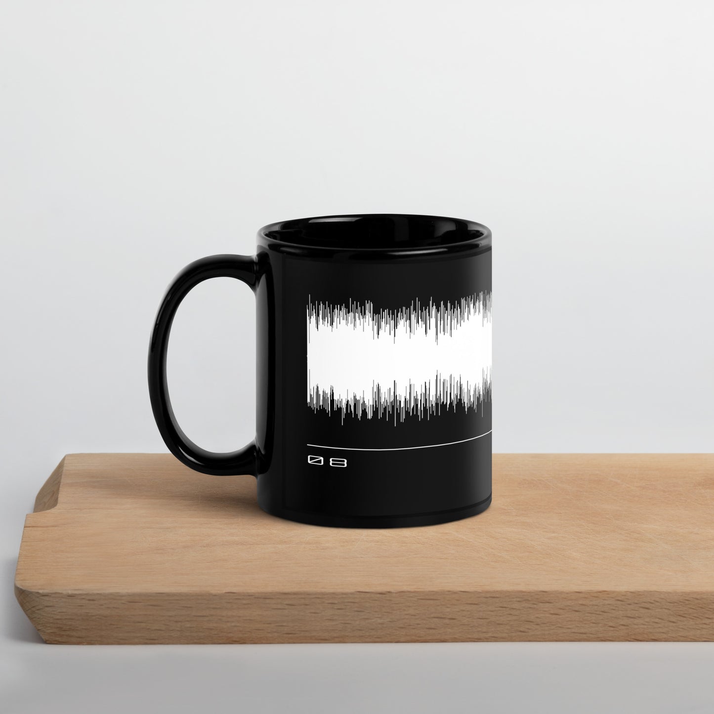 Joey Wit - Black Glossy Mug - Rose Gold #08 Leave It To Me (audio wave)