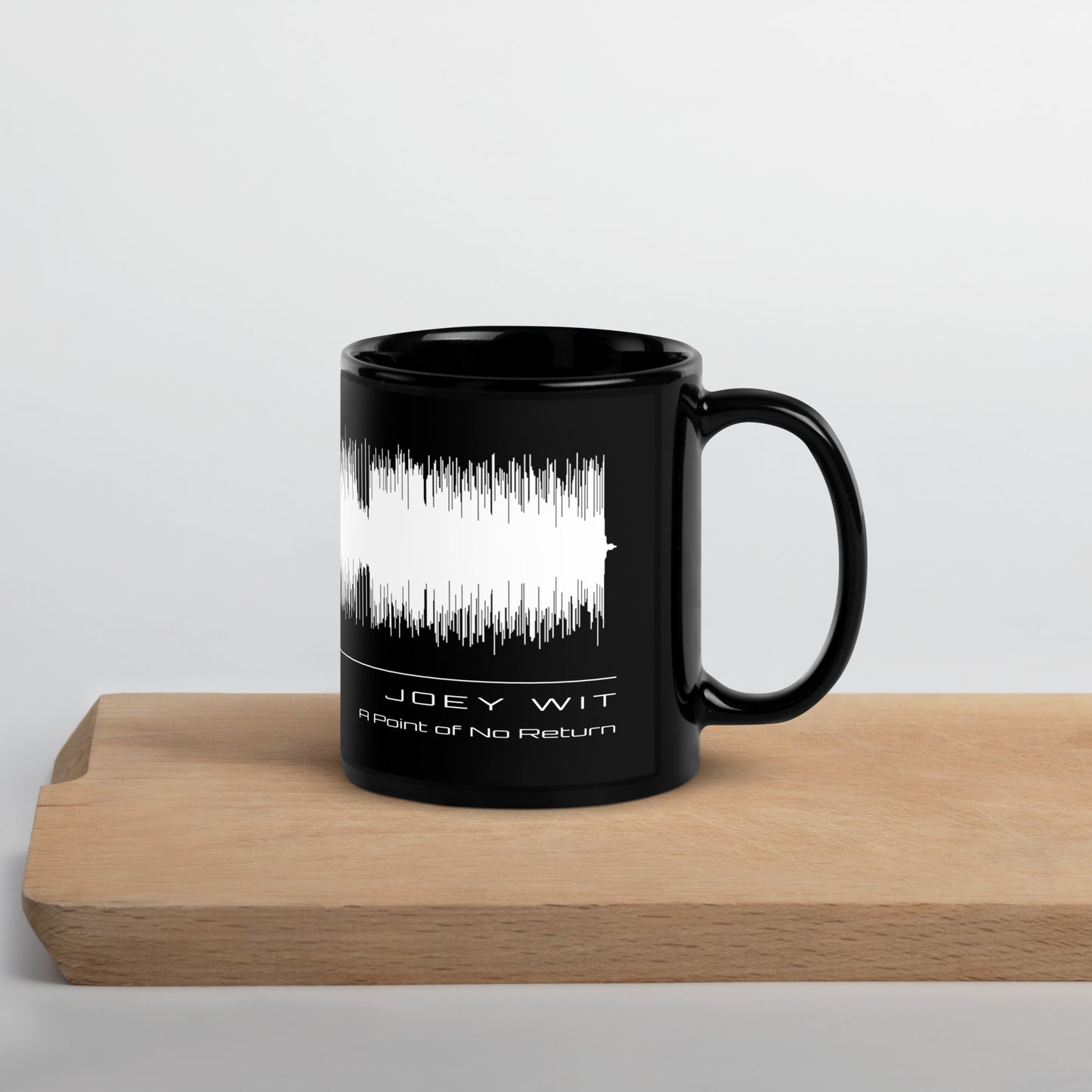 Joey Wit - Black Glossy Mug - Rose Gold #07 A Point of No Return (audio wave)
