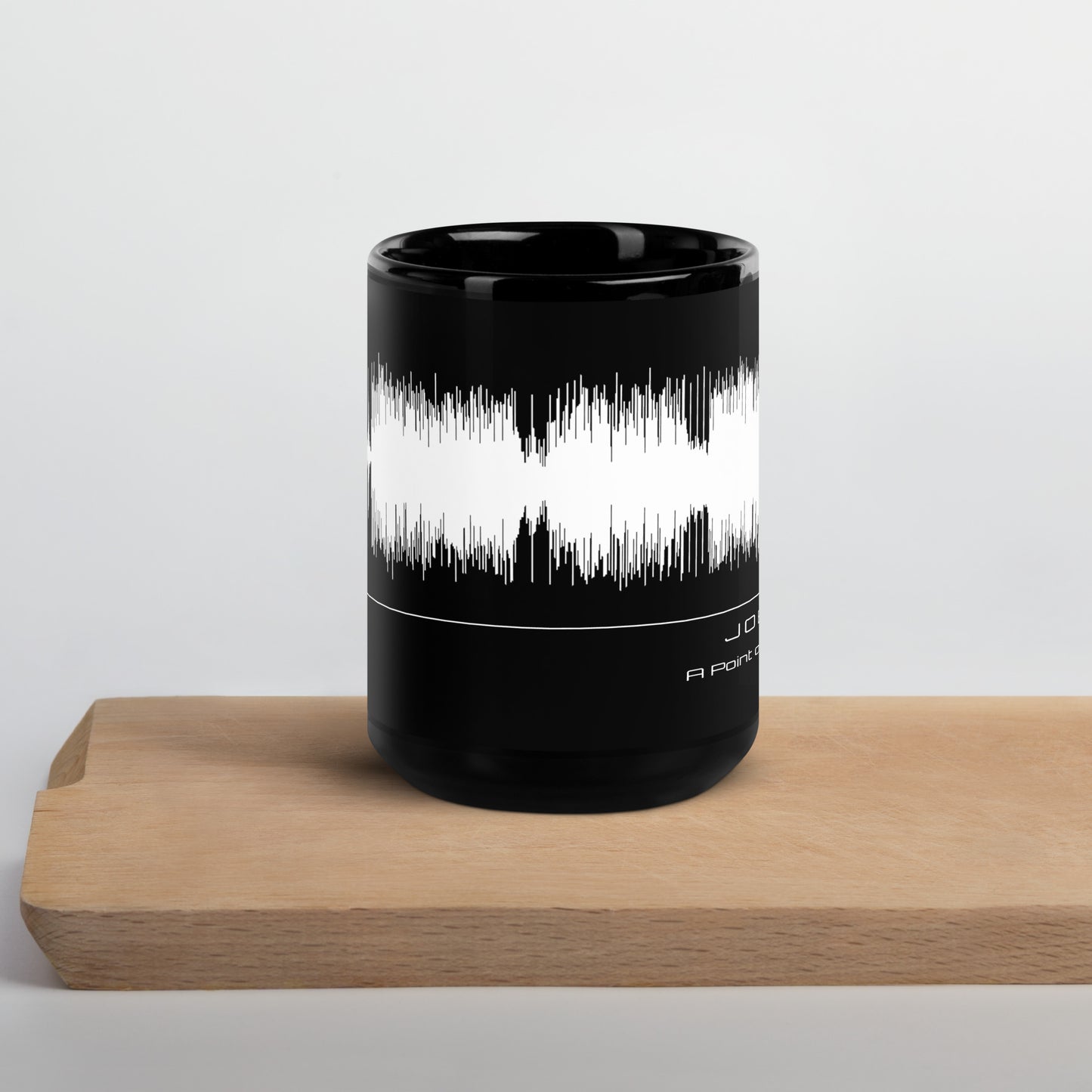 Joey Wit - Black Glossy Mug - Rose Gold #07 A Point of No Return (audio wave)