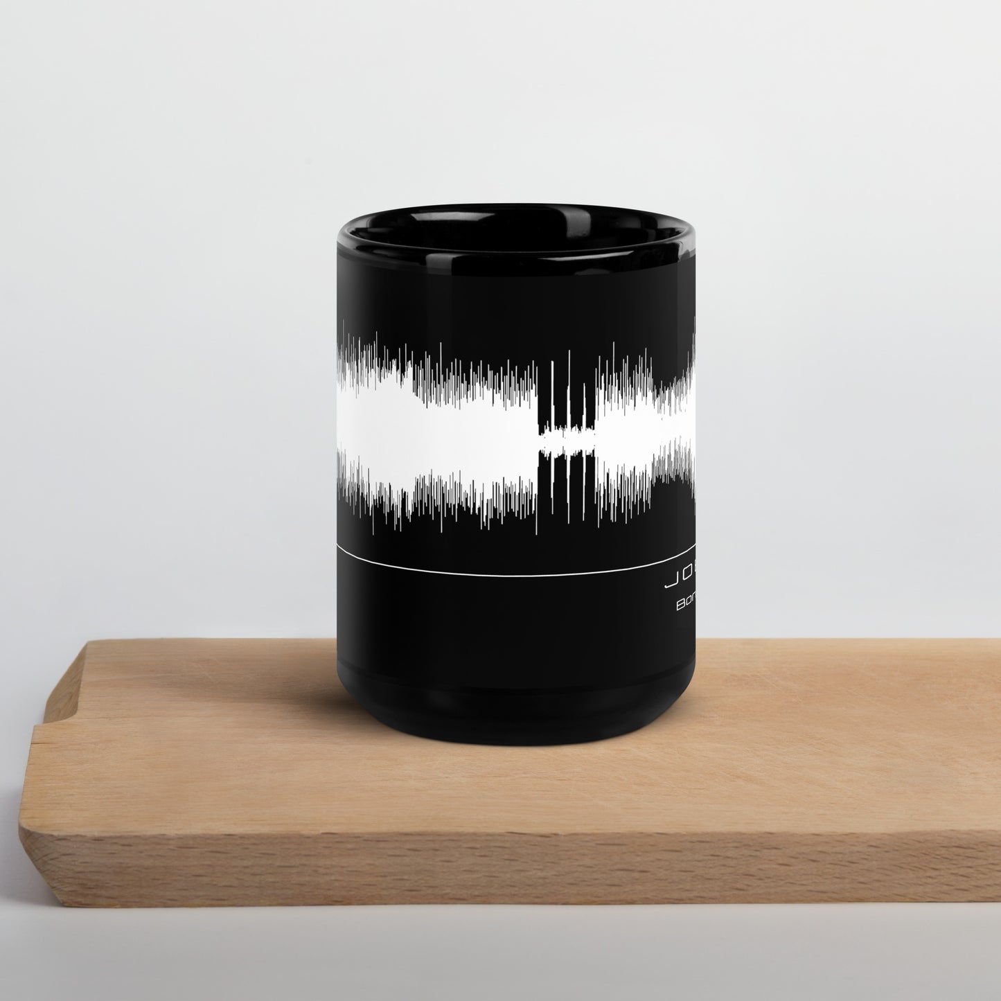 Joey Wit - Black Glossy Mug - Rose Gold #03 Borrowed Time (audio wave)