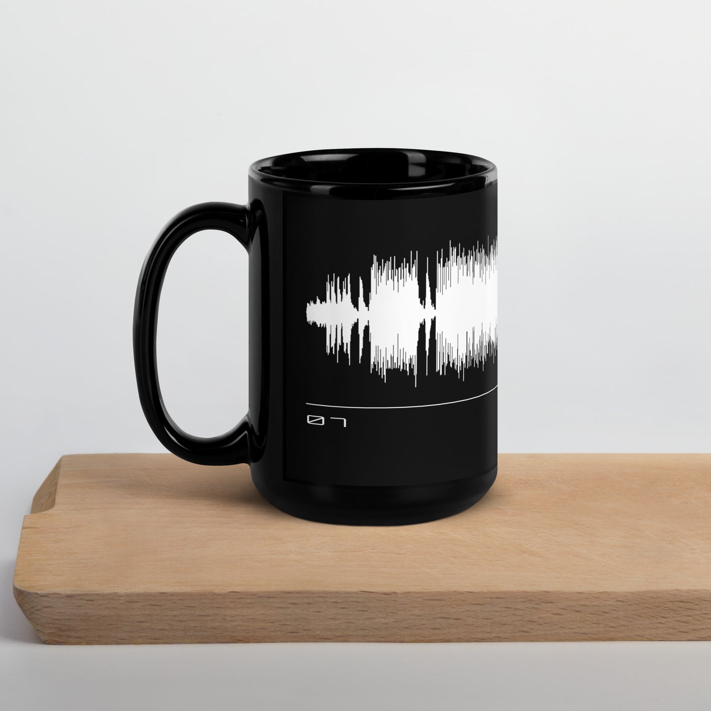 Joey Wit - Black Glossy Mug - Rose Gold #07 A Point of No Return (audio wave)