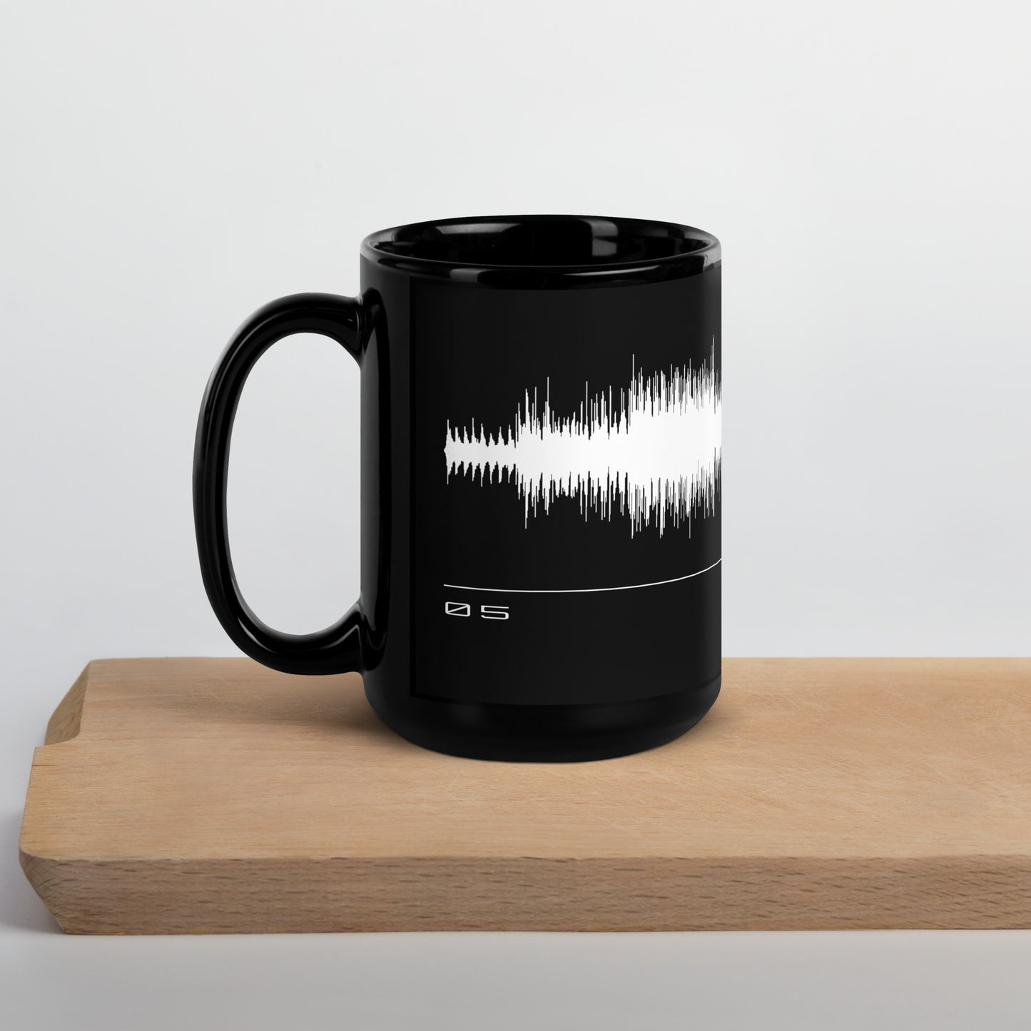 Joey Wit - Black Glossy Mug - Rose Gold #05 Where Have You Been (audio wave)