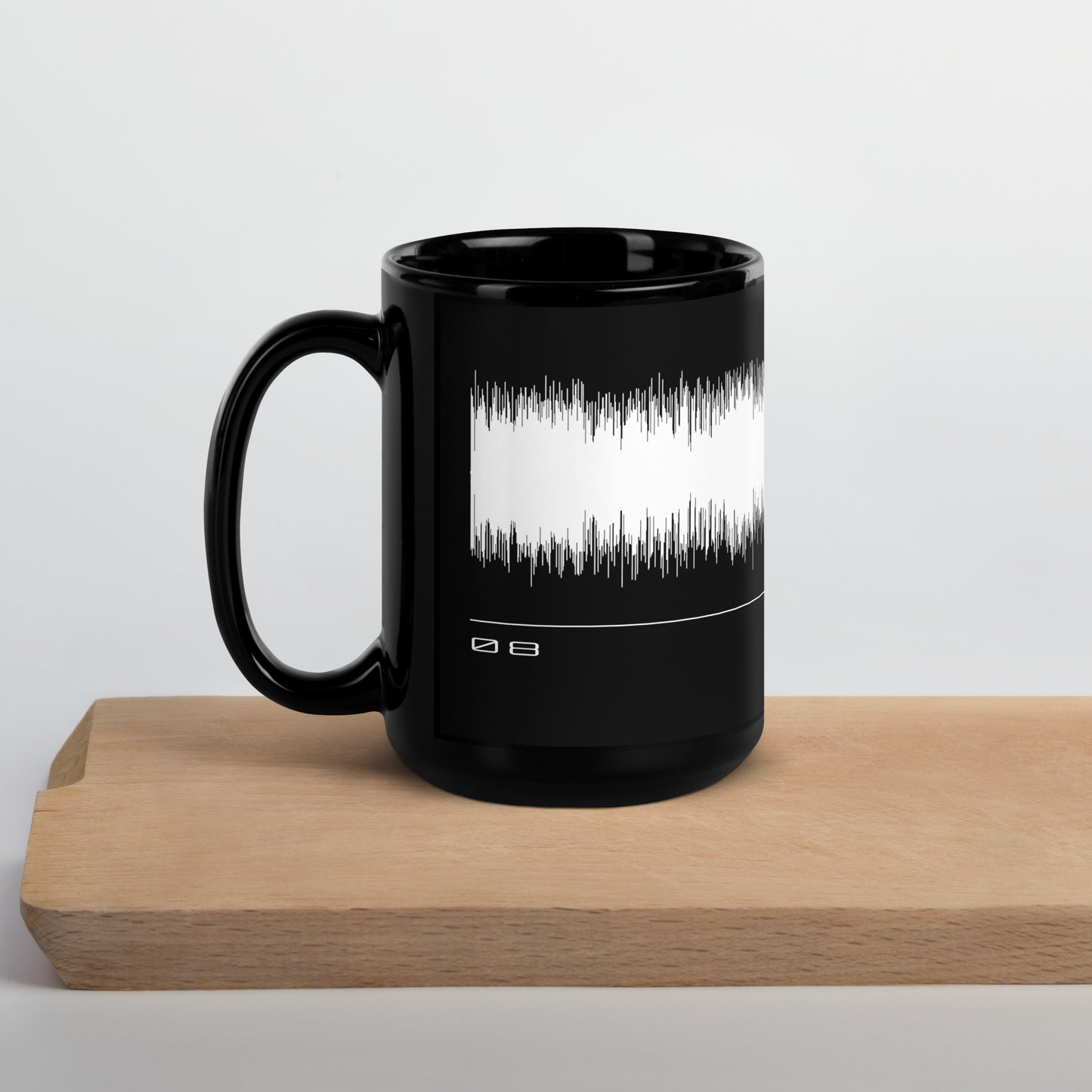 Joey Wit - Black Glossy Mug - Rose Gold #08 Leave It To Me (audio wave)
