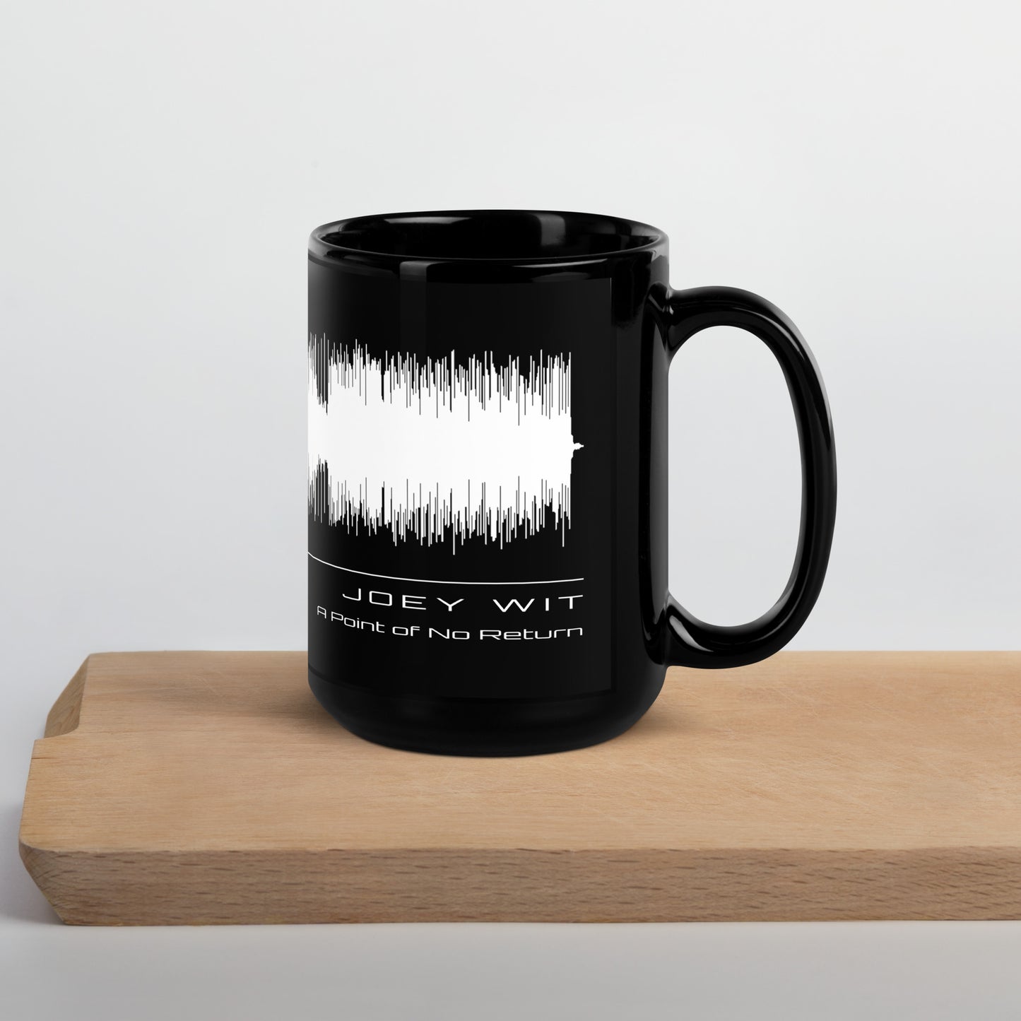 Joey Wit - Black Glossy Mug - Rose Gold #07 A Point of No Return (audio wave)