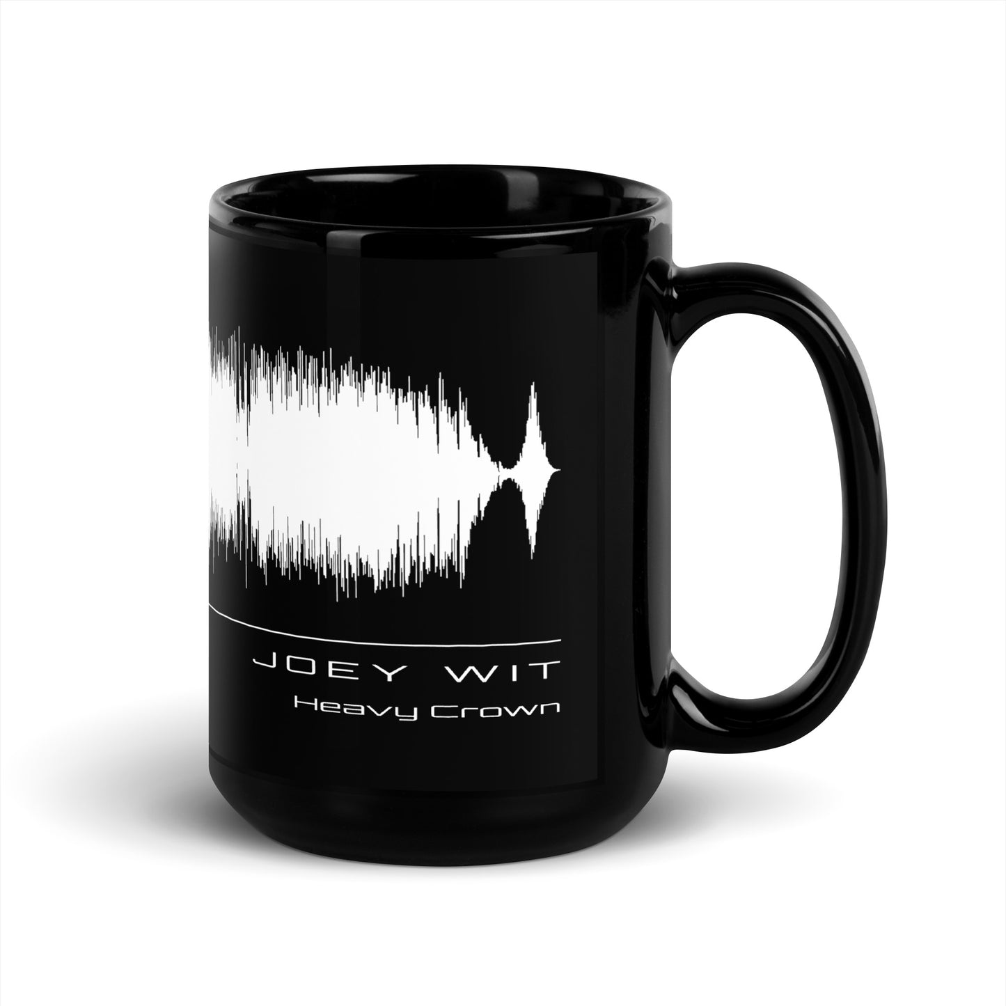 Joey Wit - Black Glossy Mug - Rose Gold #10 Heavy Crown (audio wave)