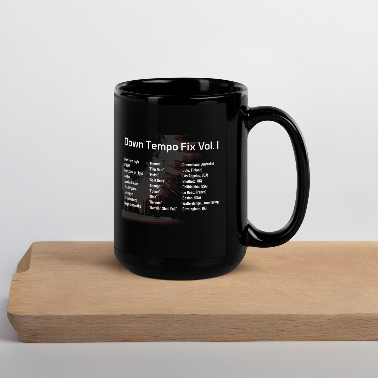 Down Tempo Fix Vol. 1 - Black Glossy Mug