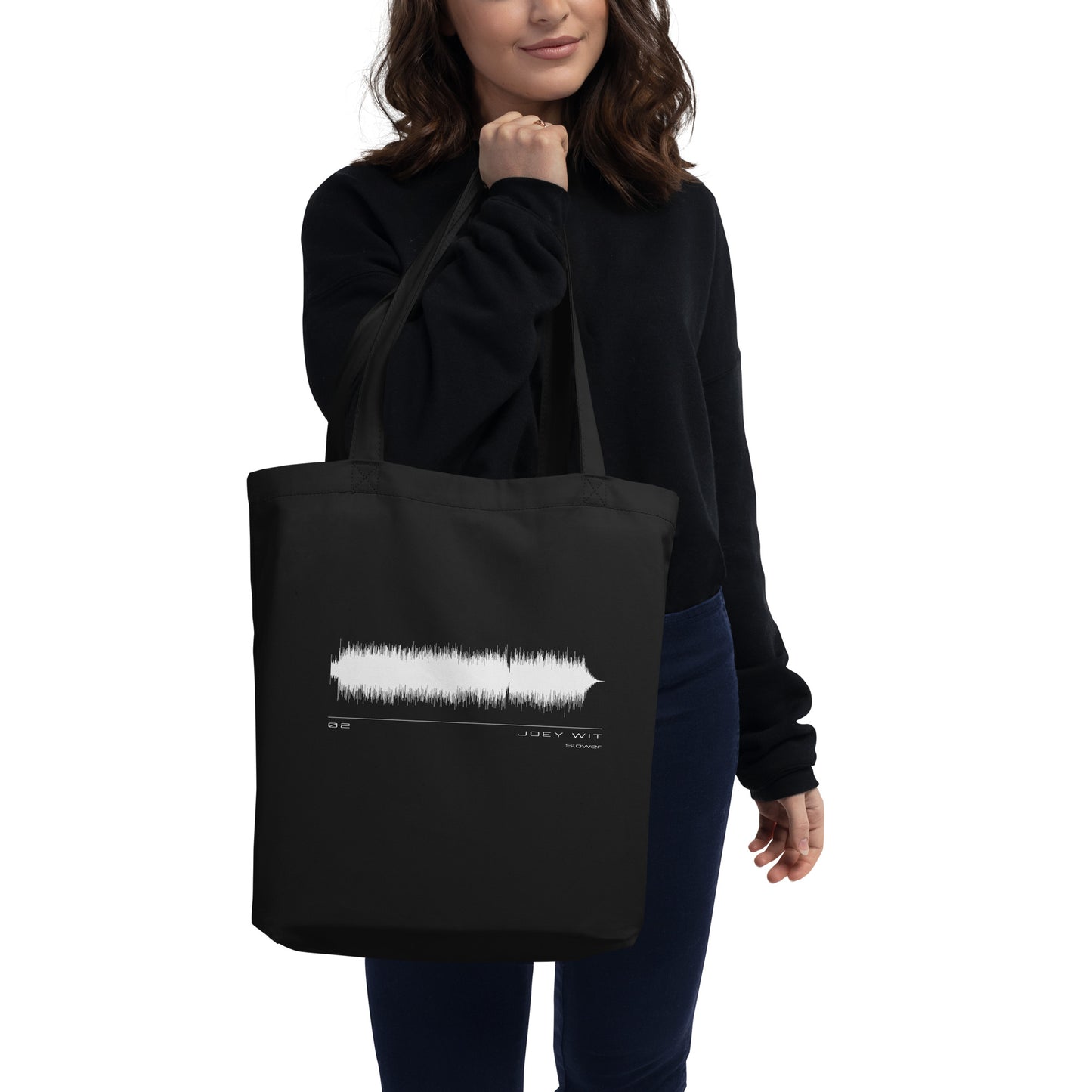 Joey Wit - Eco Tote Bag - Rose Gold #02 Slower (audio wave)