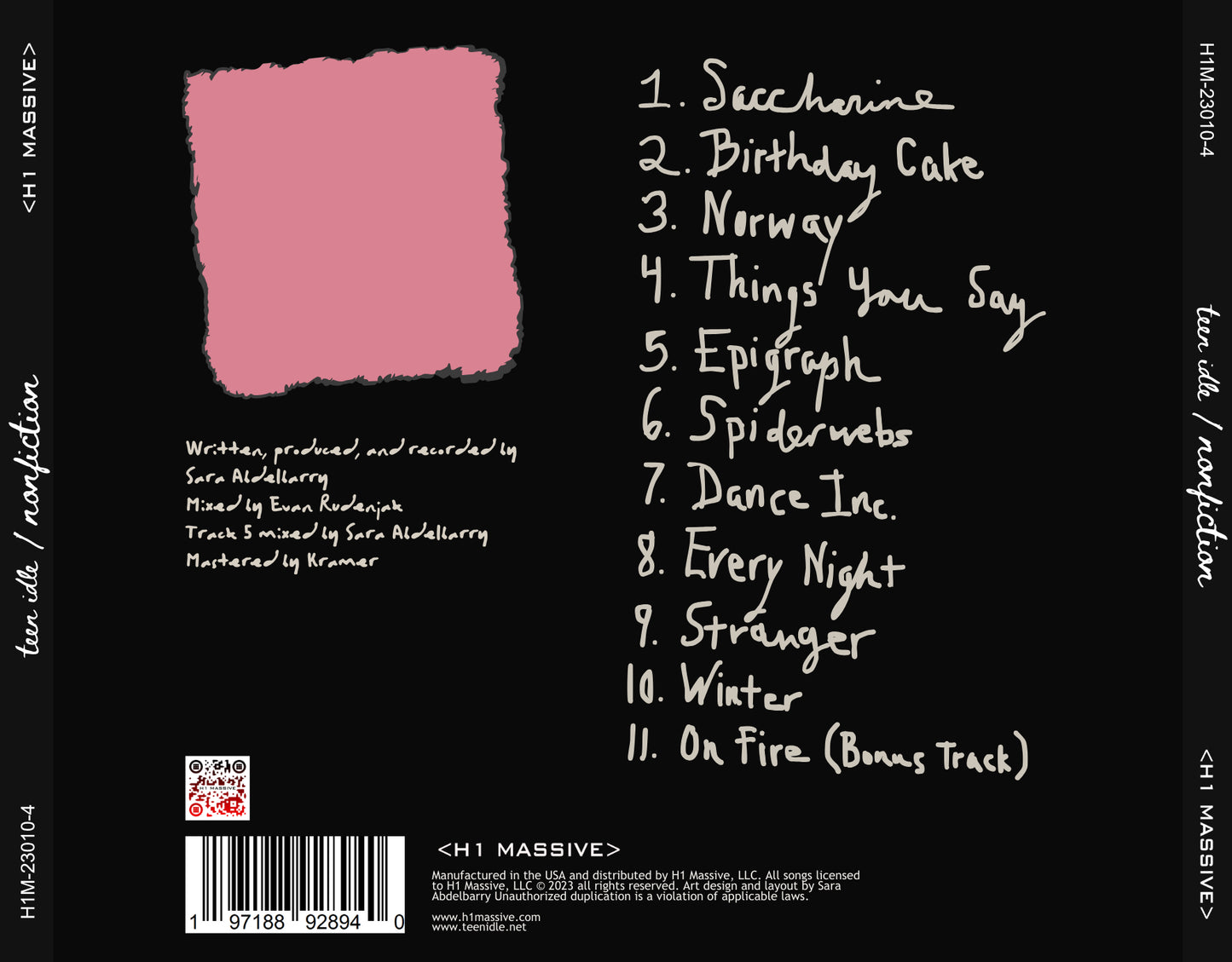 Teen Idle - album - Nonfiction (CD)