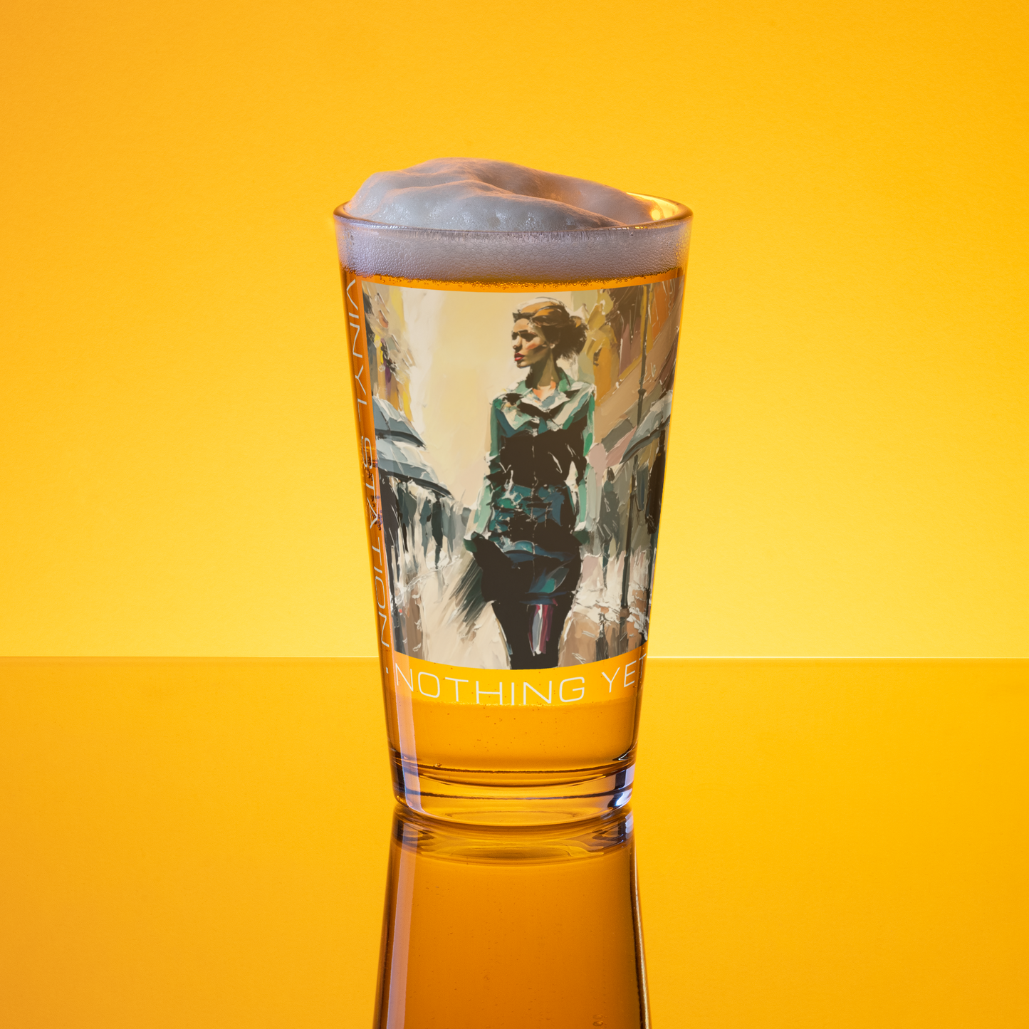 Vinyl Station - Shaker pint glass - Nothing Yet