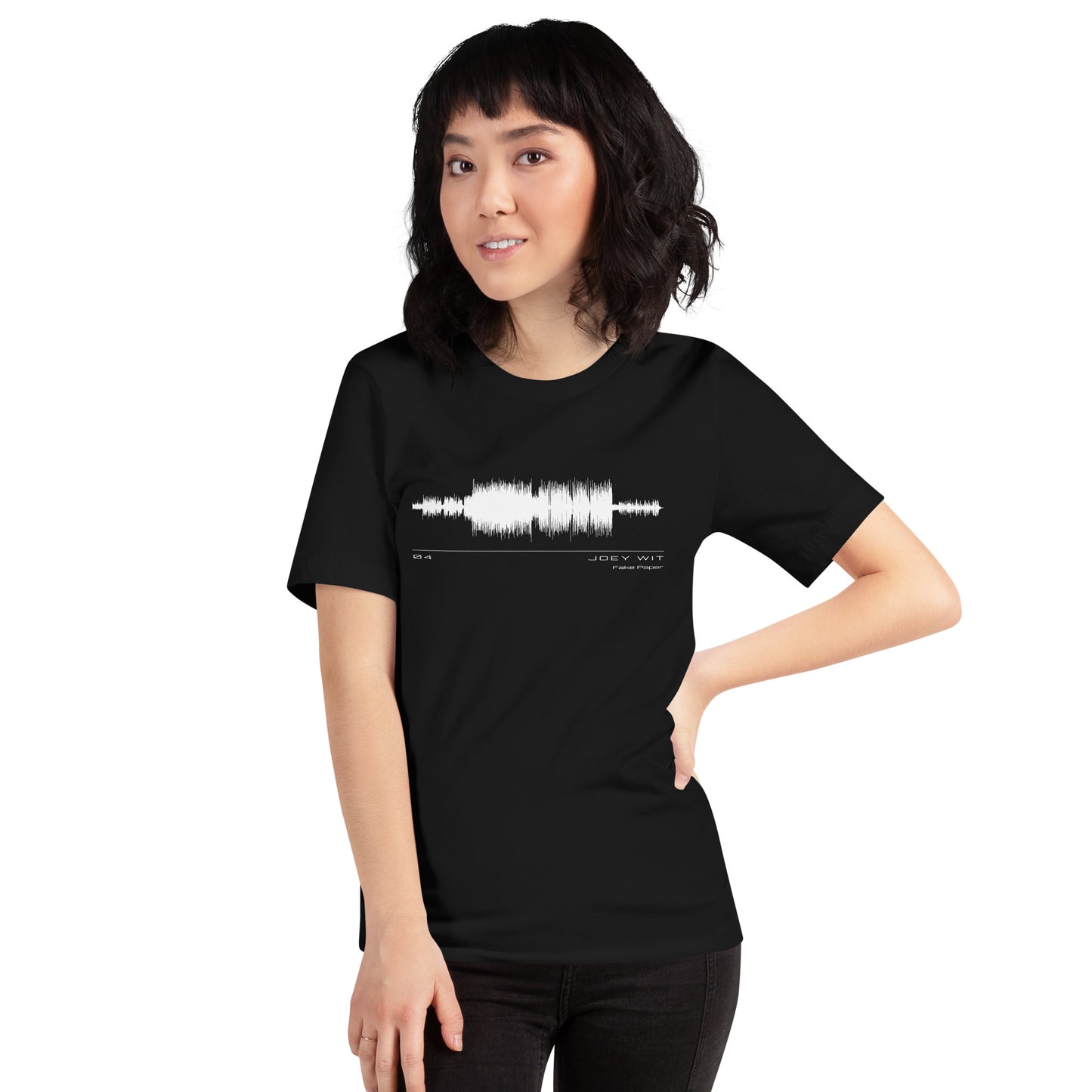 Joey Wit - Unisex T-shirt - Rose Gold #04 Fake Paper (audio wave)