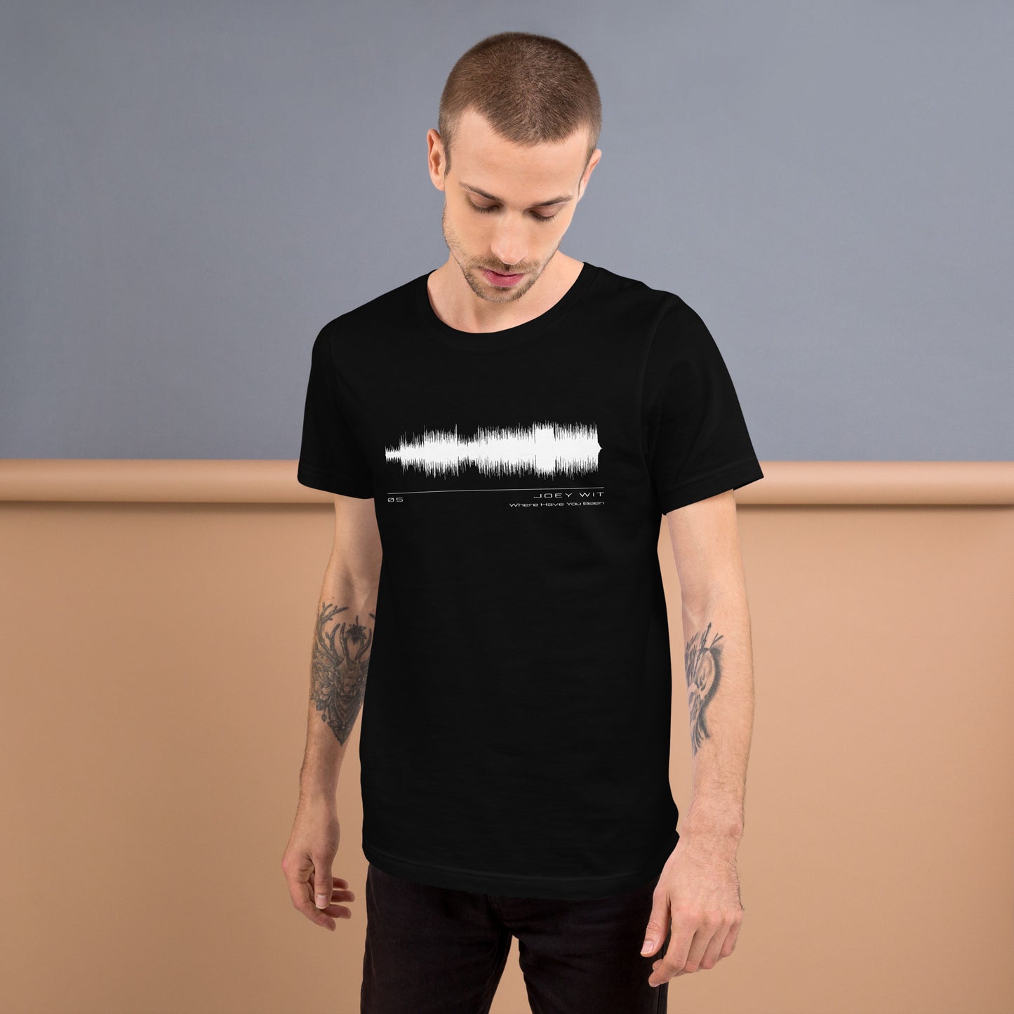Joey Wit - Unisex T-shirt - Rose Gold #05 Where Have You Been (audio wave)