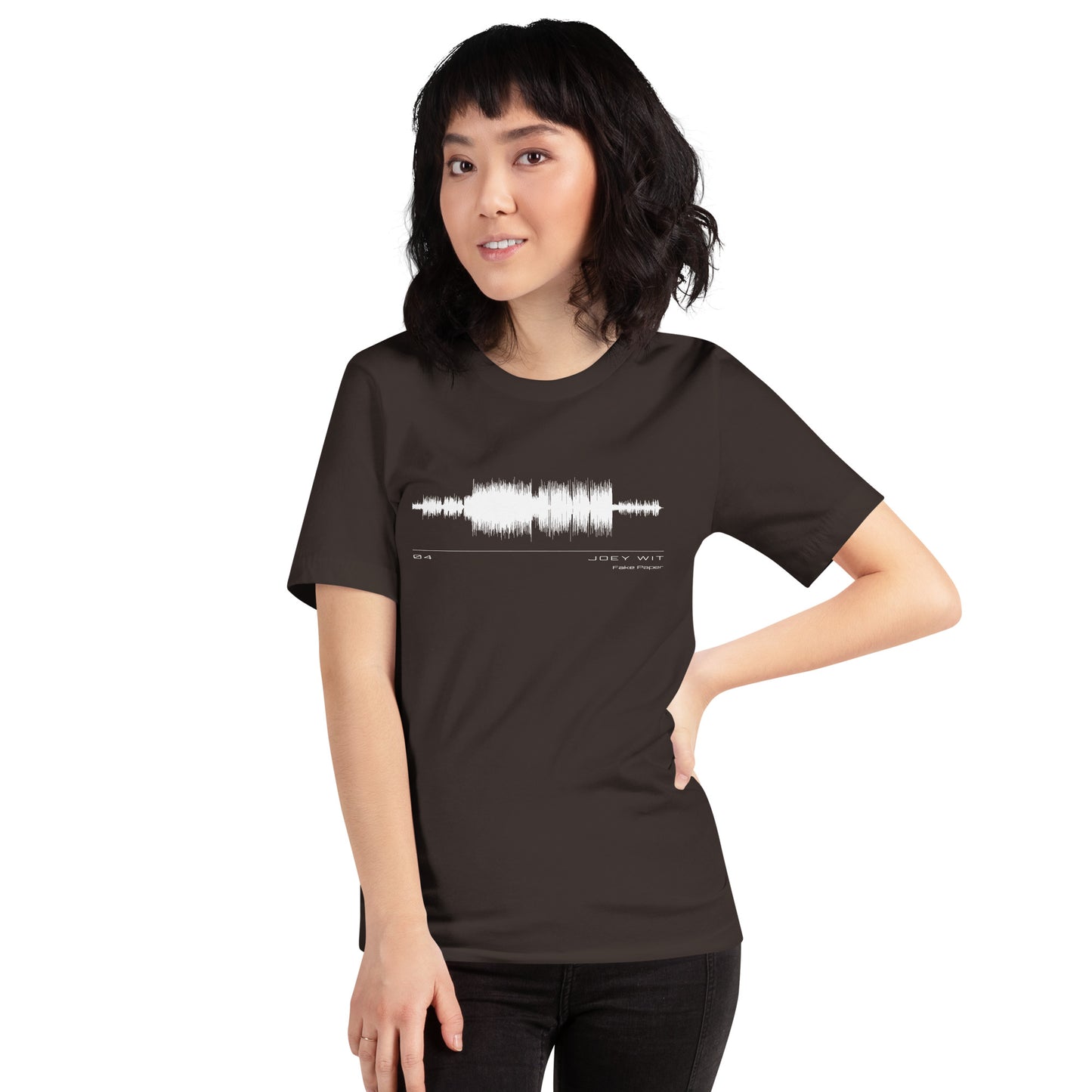 Joey Wit - Unisex T-shirt - Rose Gold #04 Fake Paper (audio wave)