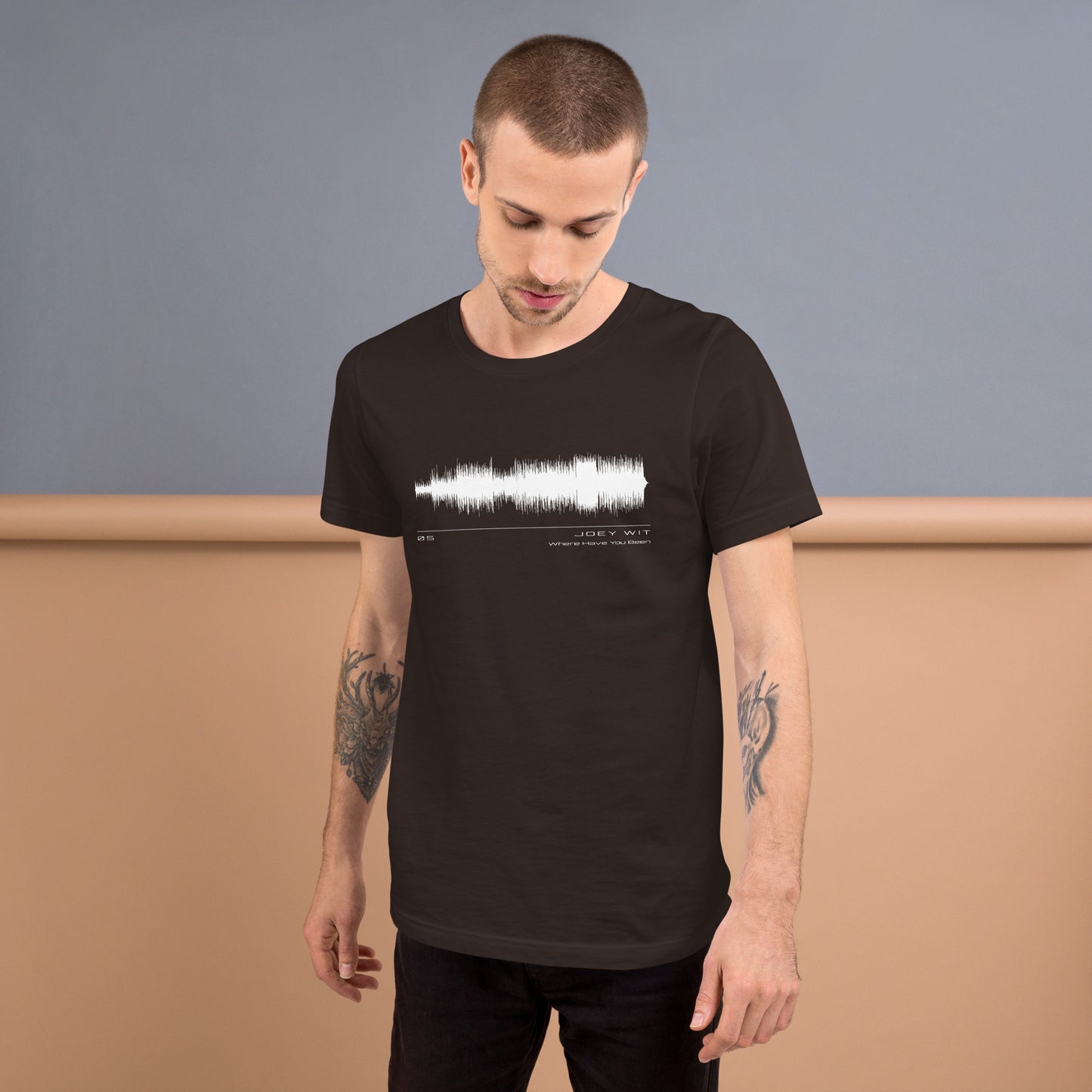 Joey Wit - Unisex T-shirt - Rose Gold #05 Where Have You Been (audio wave)