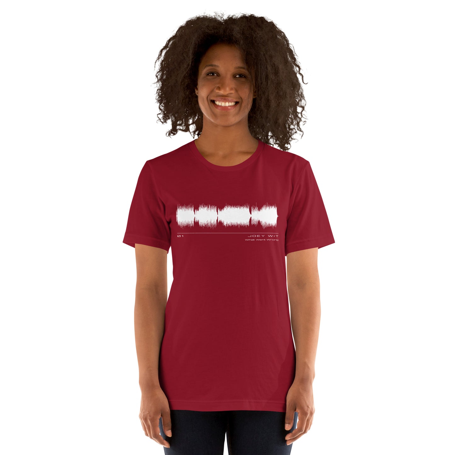 Joey Wit - Unisex T-shirt - Rose Gold #01 What Went Wrong (audio wave)