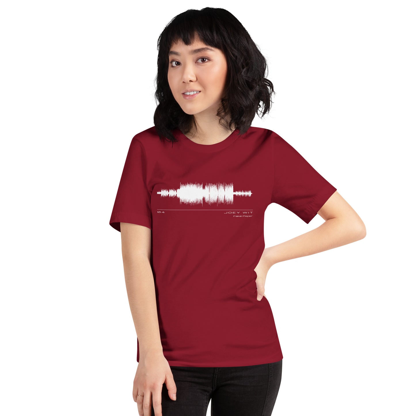 Joey Wit - Unisex T-shirt - Rose Gold #04 Fake Paper (audio wave)