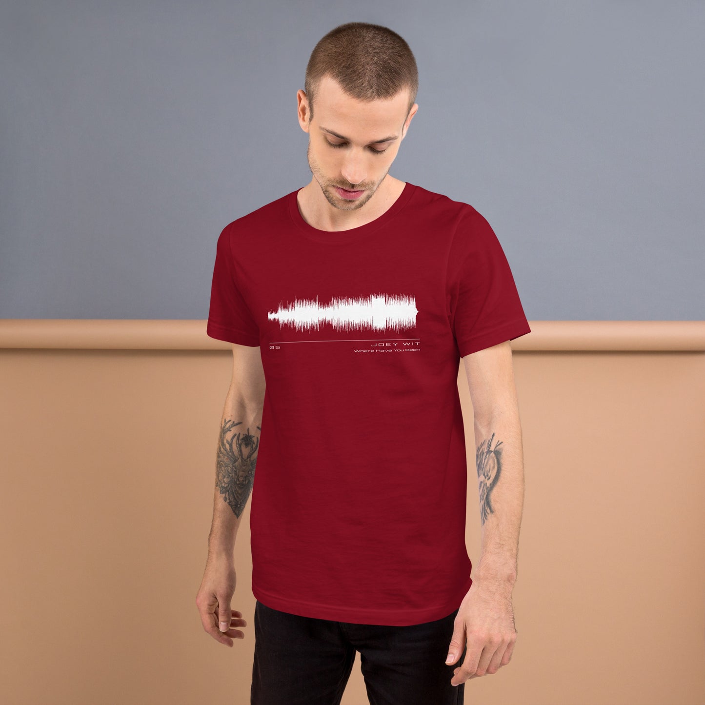Joey Wit - Unisex T-shirt - Rose Gold #05 Where Have You Been (audio wave)