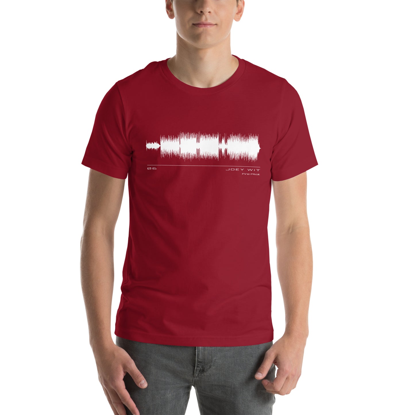 Joey Wit - Unisex T-shirt - Rose Gold #06 Fire Pilot (audio wave)