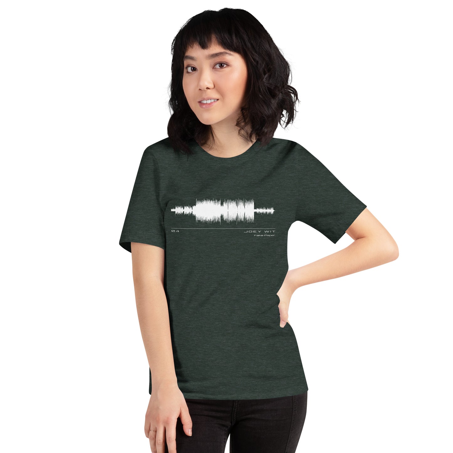 Joey Wit - Unisex T-shirt - Rose Gold #04 Fake Paper (audio wave)