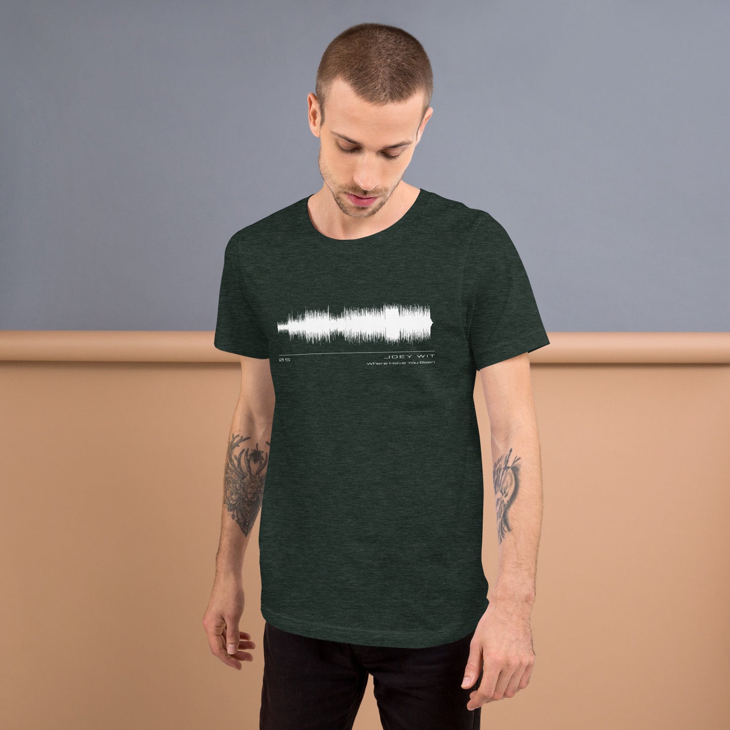 Joey Wit - Unisex T-shirt - Rose Gold #05 Where Have You Been (audio wave)