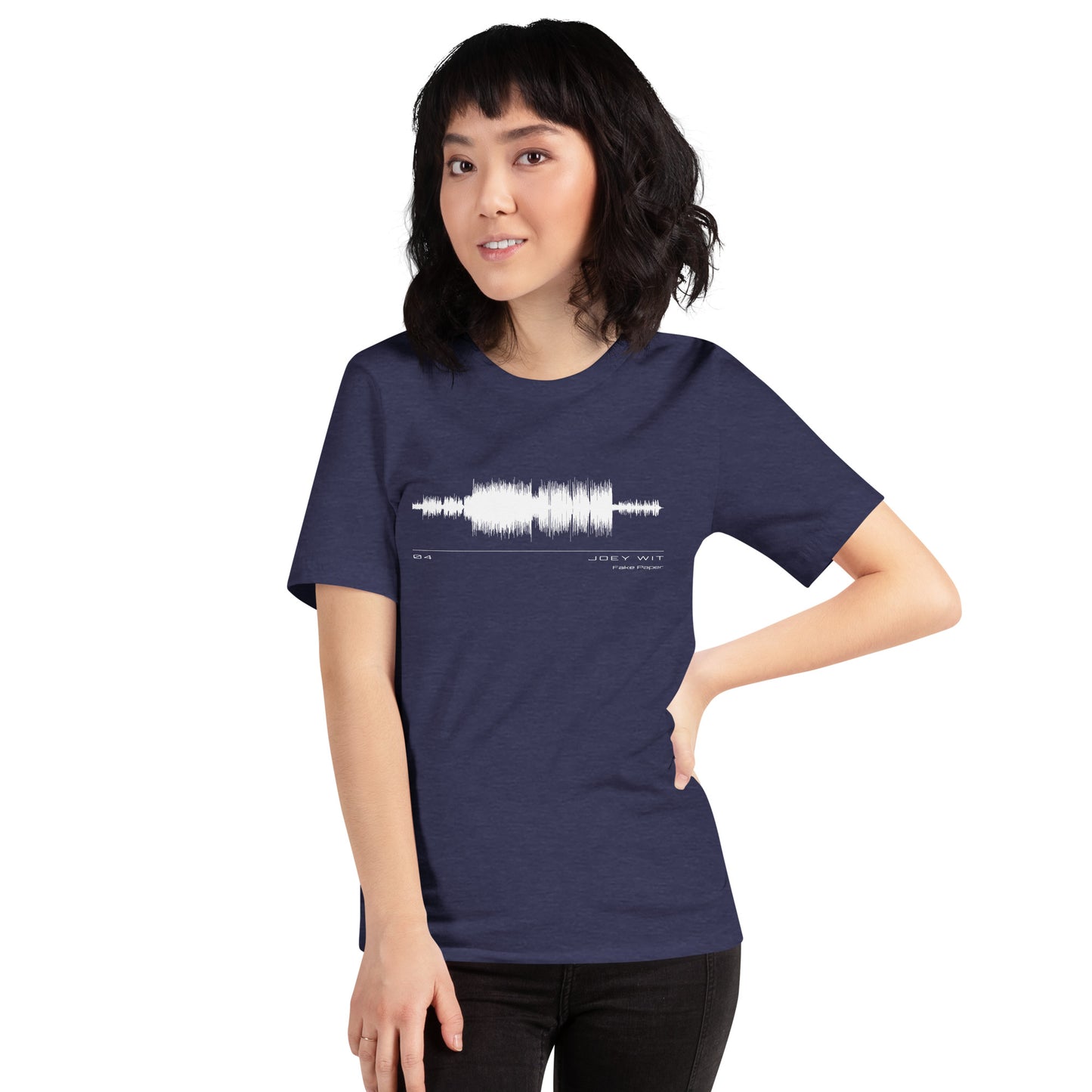 Joey Wit - Unisex T-shirt - Rose Gold #04 Fake Paper (audio wave)