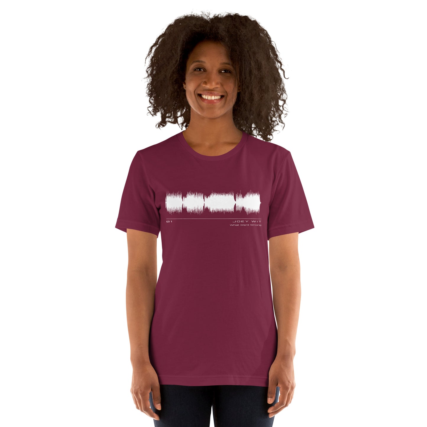 Joey Wit - Unisex T-shirt - Rose Gold #01 What Went Wrong (audio wave)