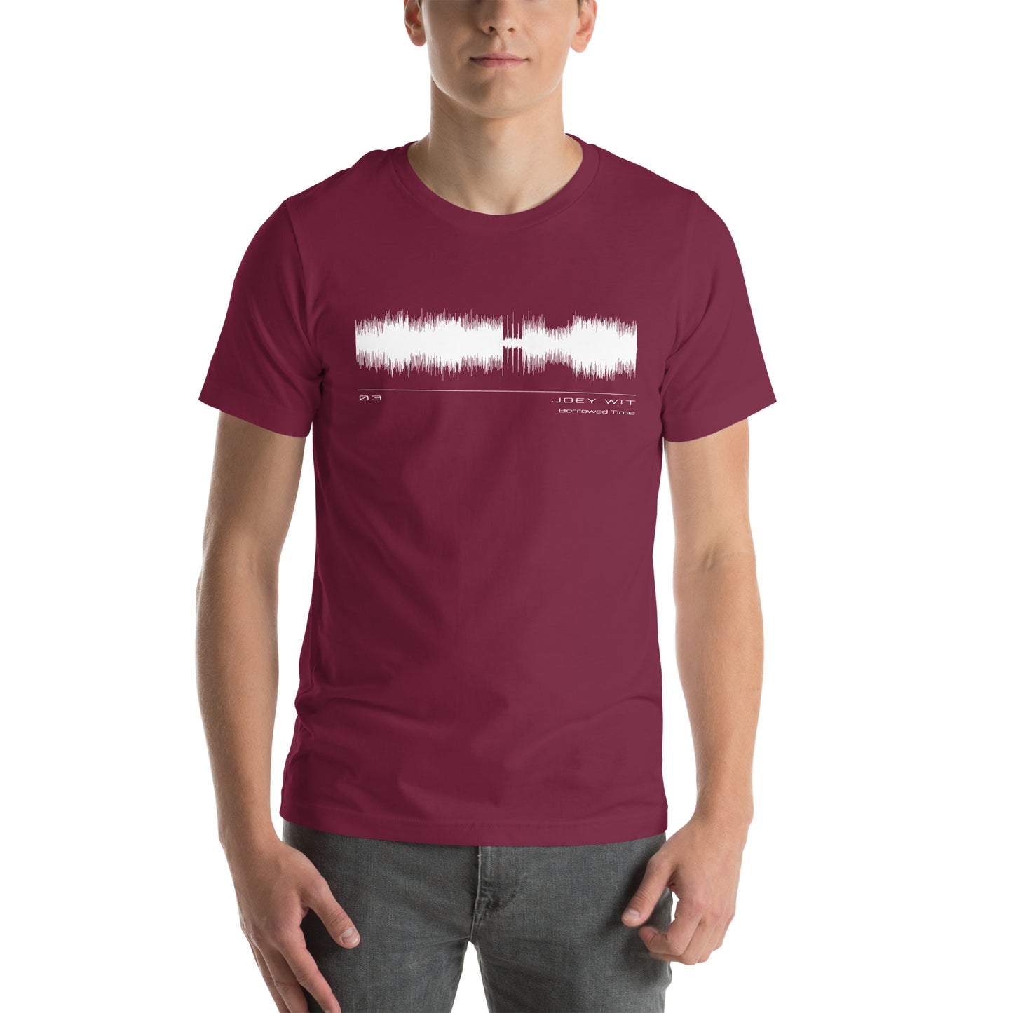 Joey Wit - Unisex T-shirt - Rose Gold #03 Borrowed Time (audio wave)