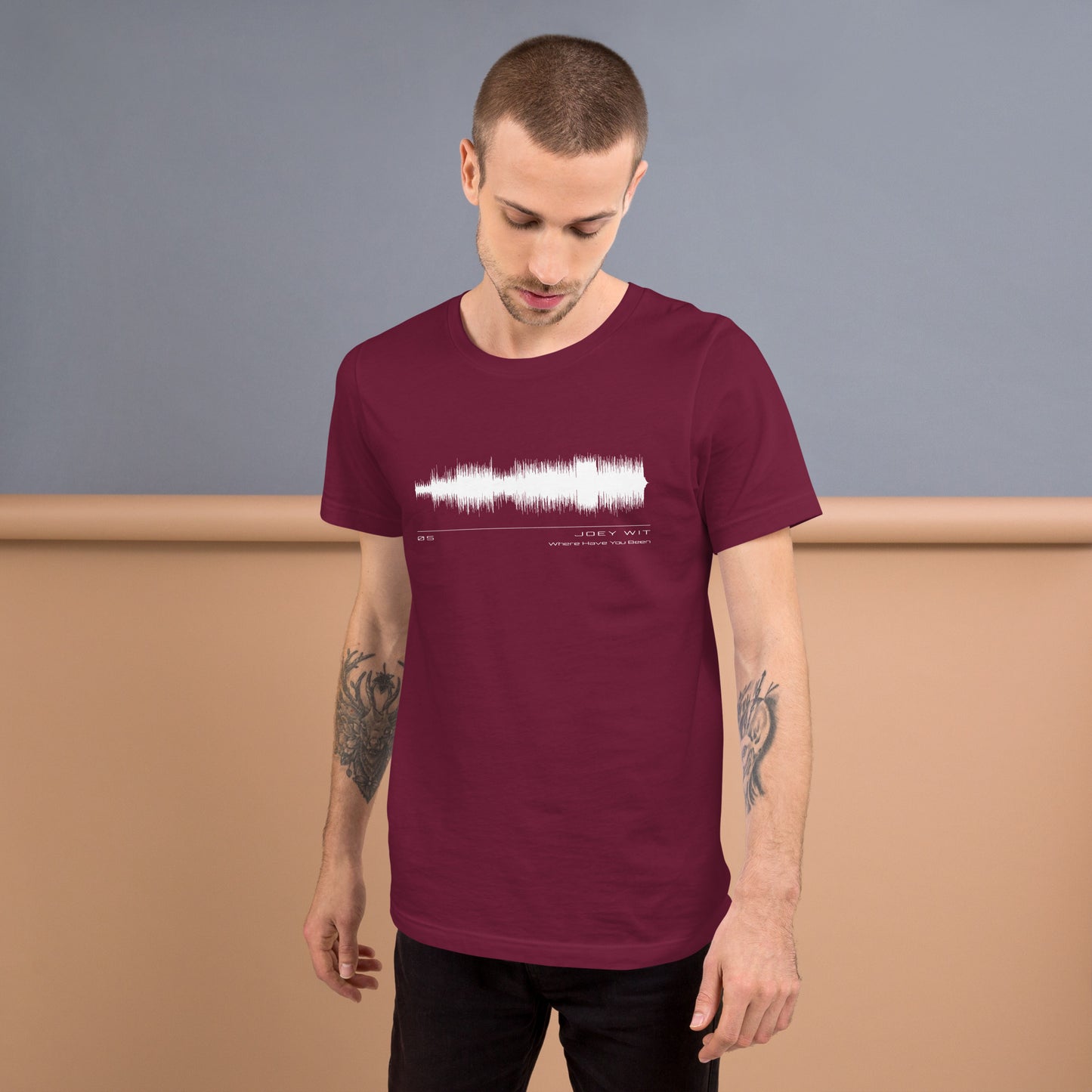 Joey Wit - Unisex T-shirt - Rose Gold #05 Where Have You Been (audio wave)