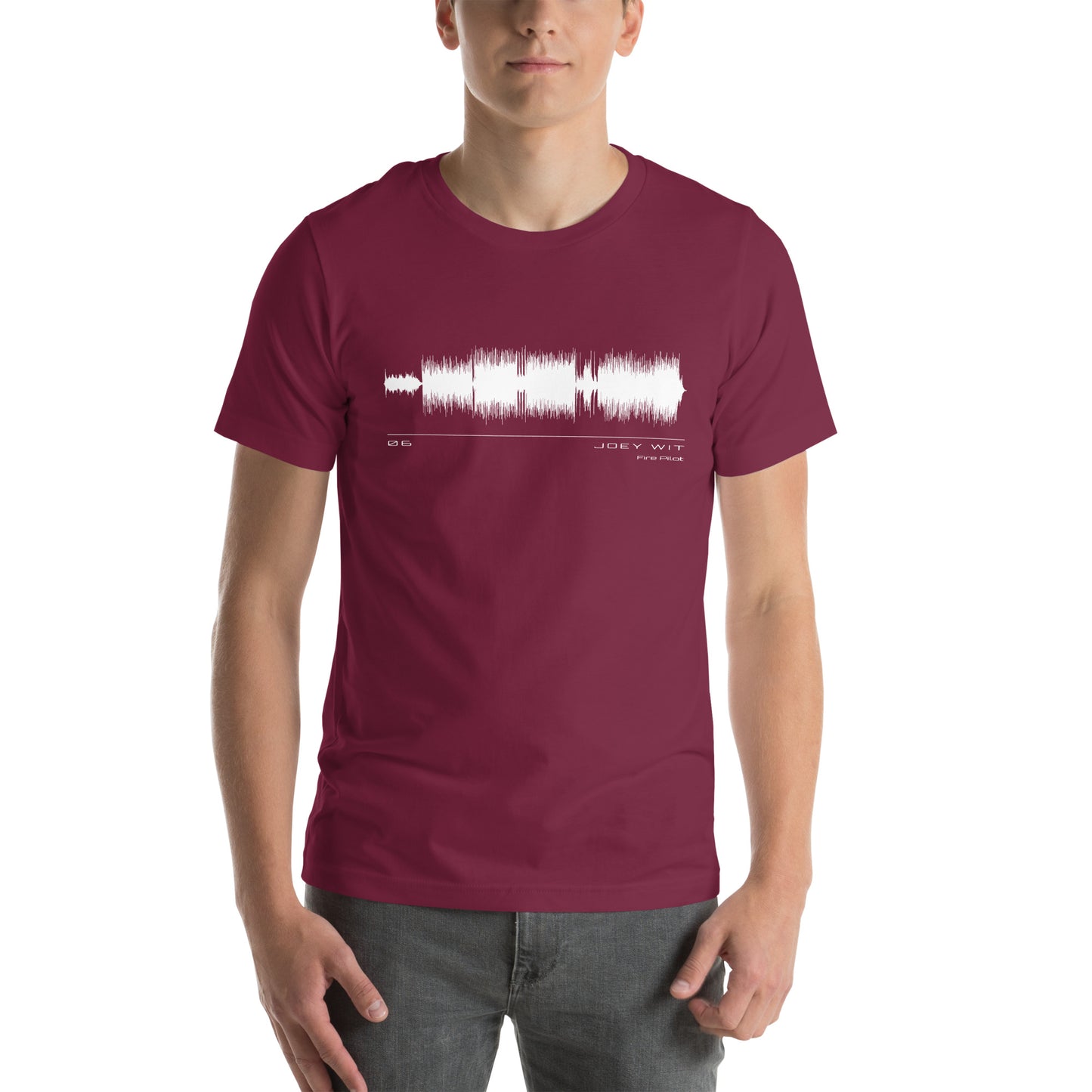 Joey Wit - Unisex T-shirt - Rose Gold #06 Fire Pilot (audio wave)
