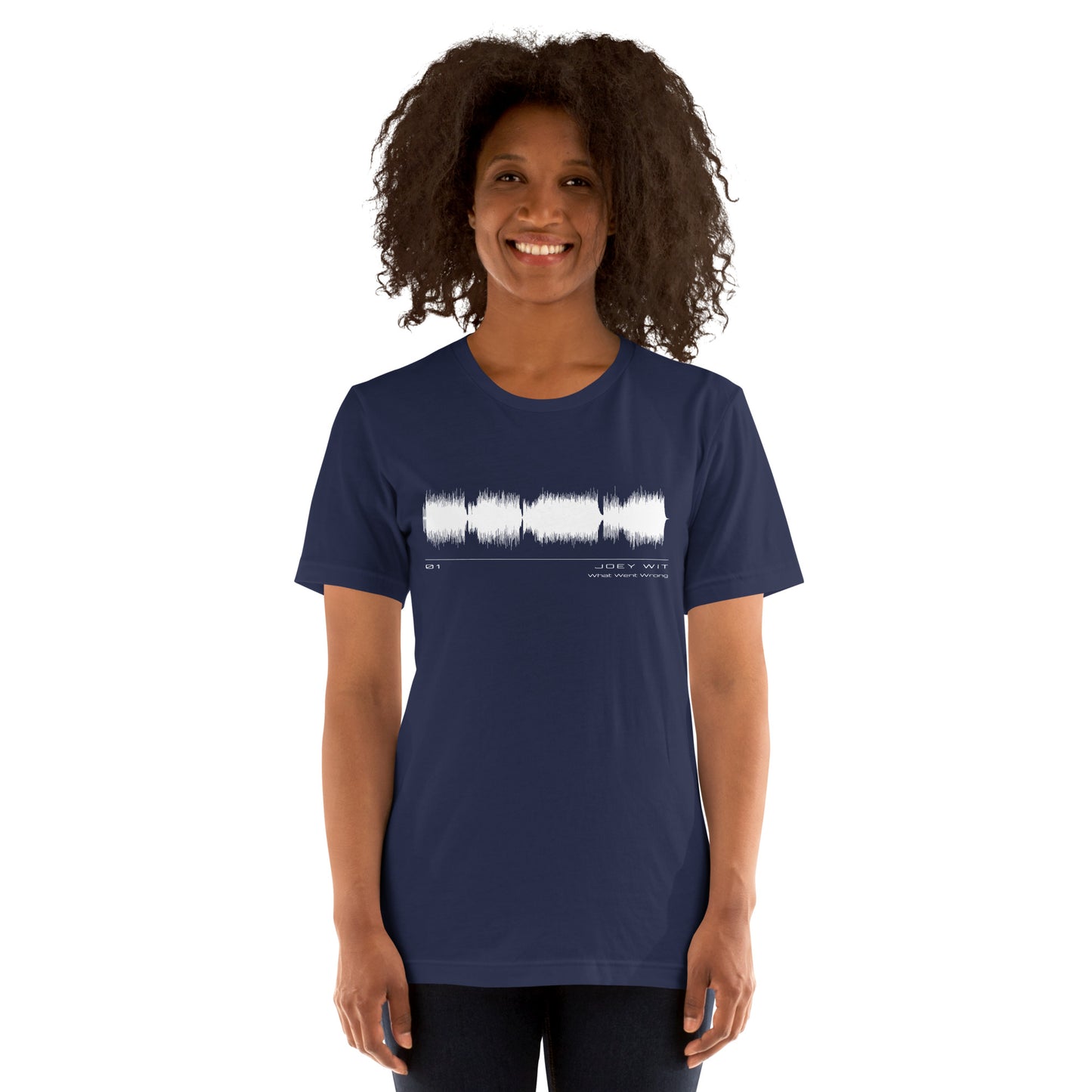 Joey Wit - Unisex T-shirt - Rose Gold #01 What Went Wrong (audio wave)