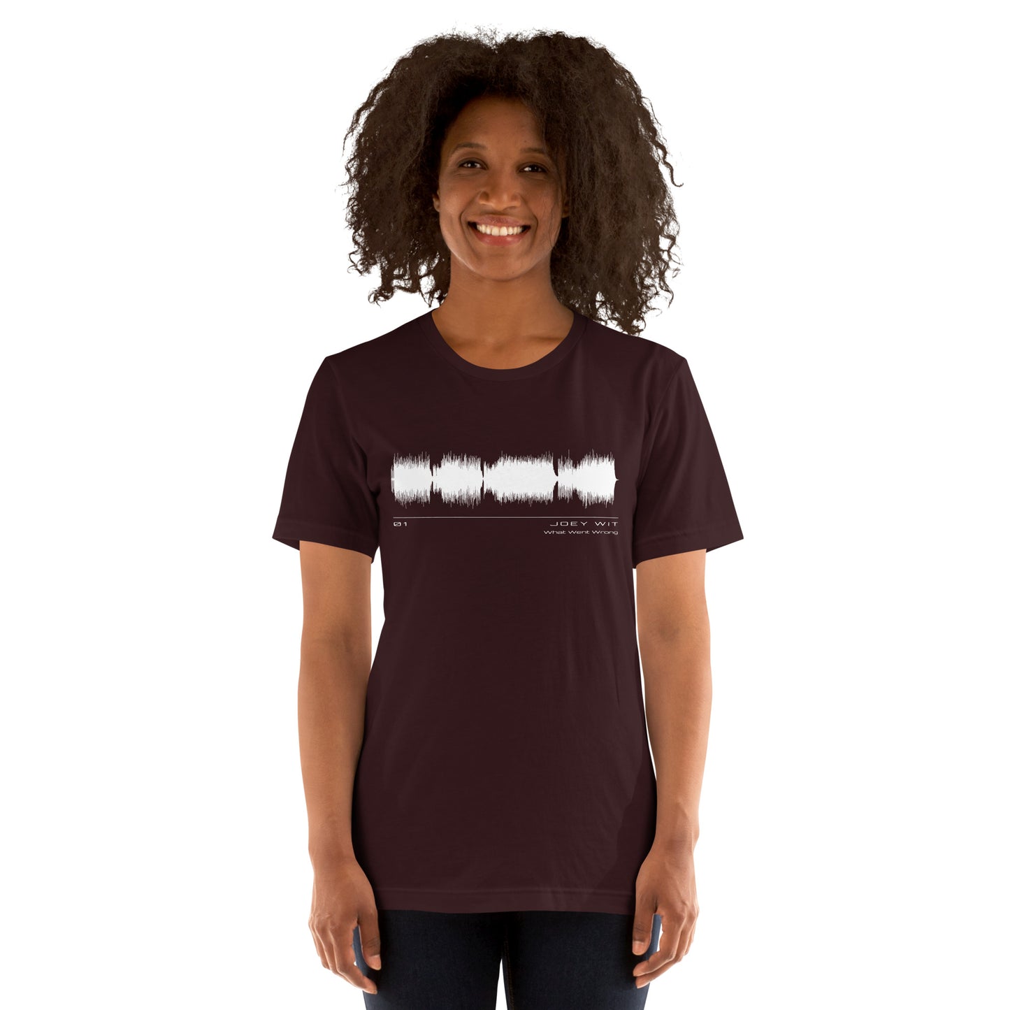 Joey Wit - Unisex T-shirt - Rose Gold #01 What Went Wrong (audio wave)