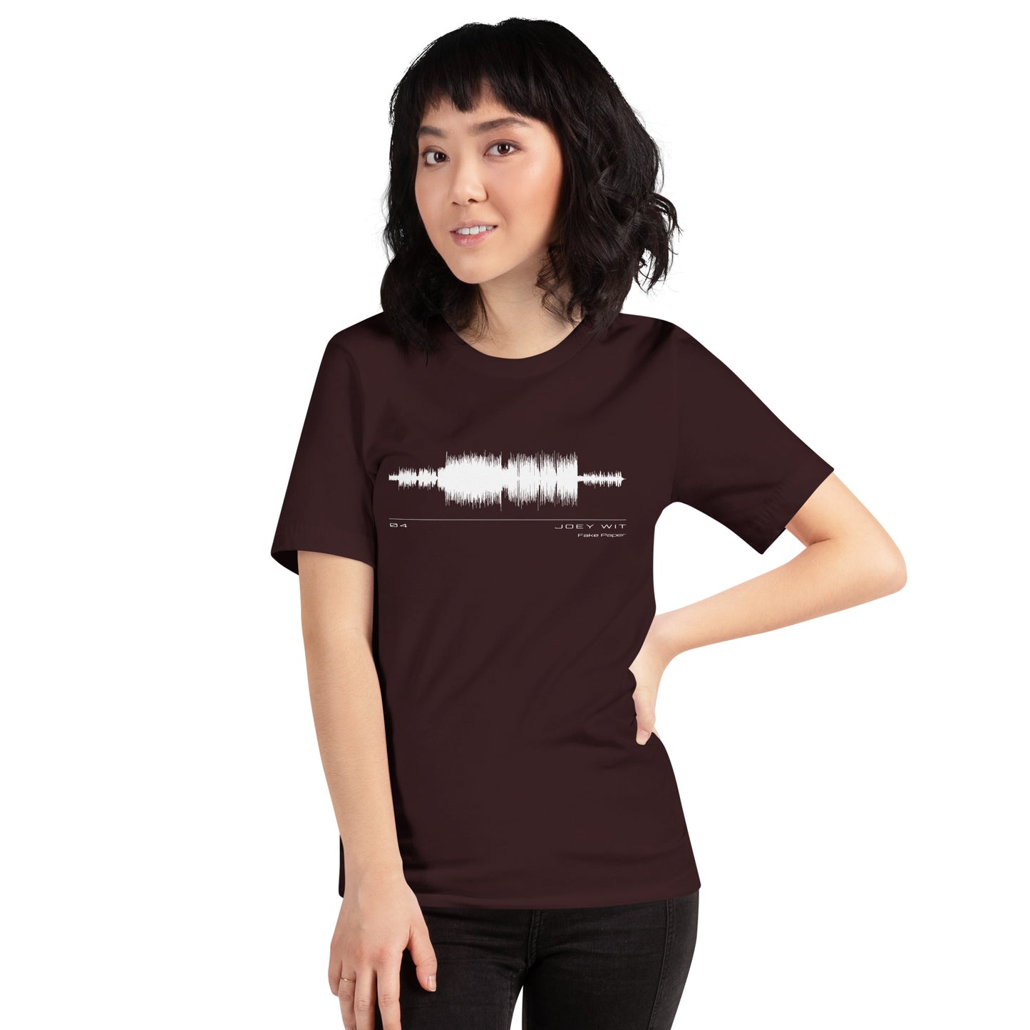 Joey Wit - Unisex T-shirt - Rose Gold #04 Fake Paper (audio wave)