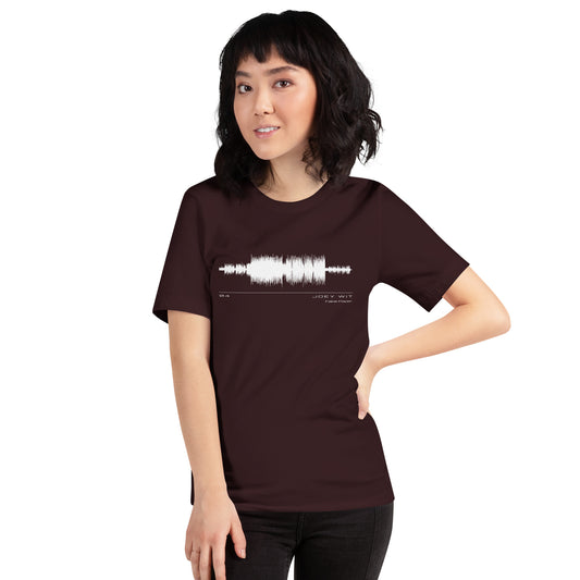 Joey Wit - Unisex T-shirt - Rose Gold #04 Fake Paper (audio wave)