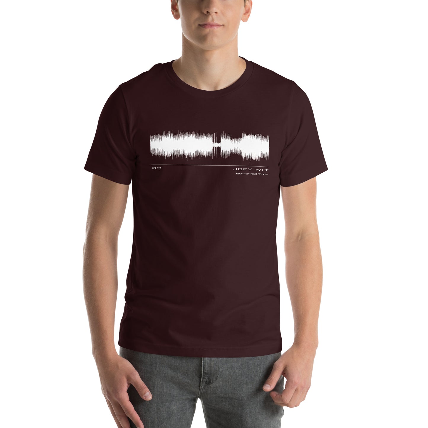 Joey Wit - Unisex T-shirt - Rose Gold #03 Borrowed Time (audio wave)