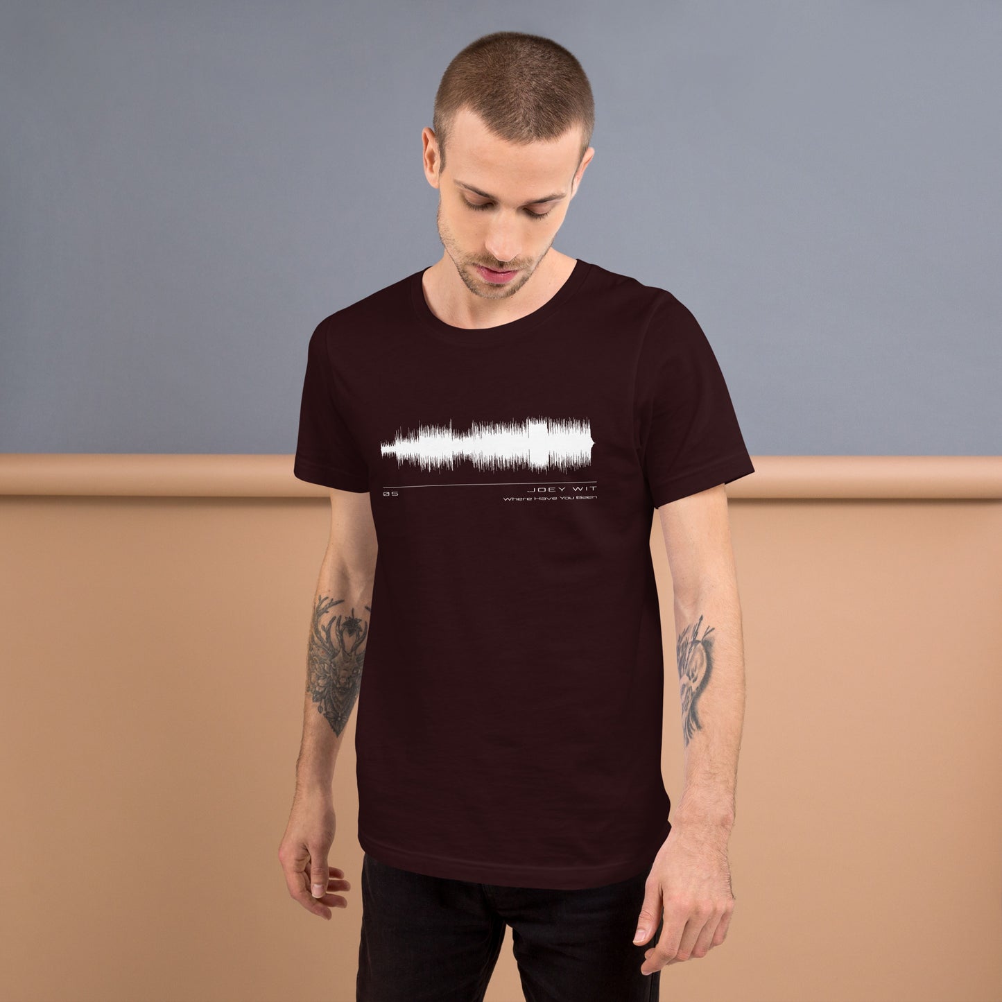 Joey Wit - Unisex T-shirt - Rose Gold #05 Where Have You Been (audio wave)