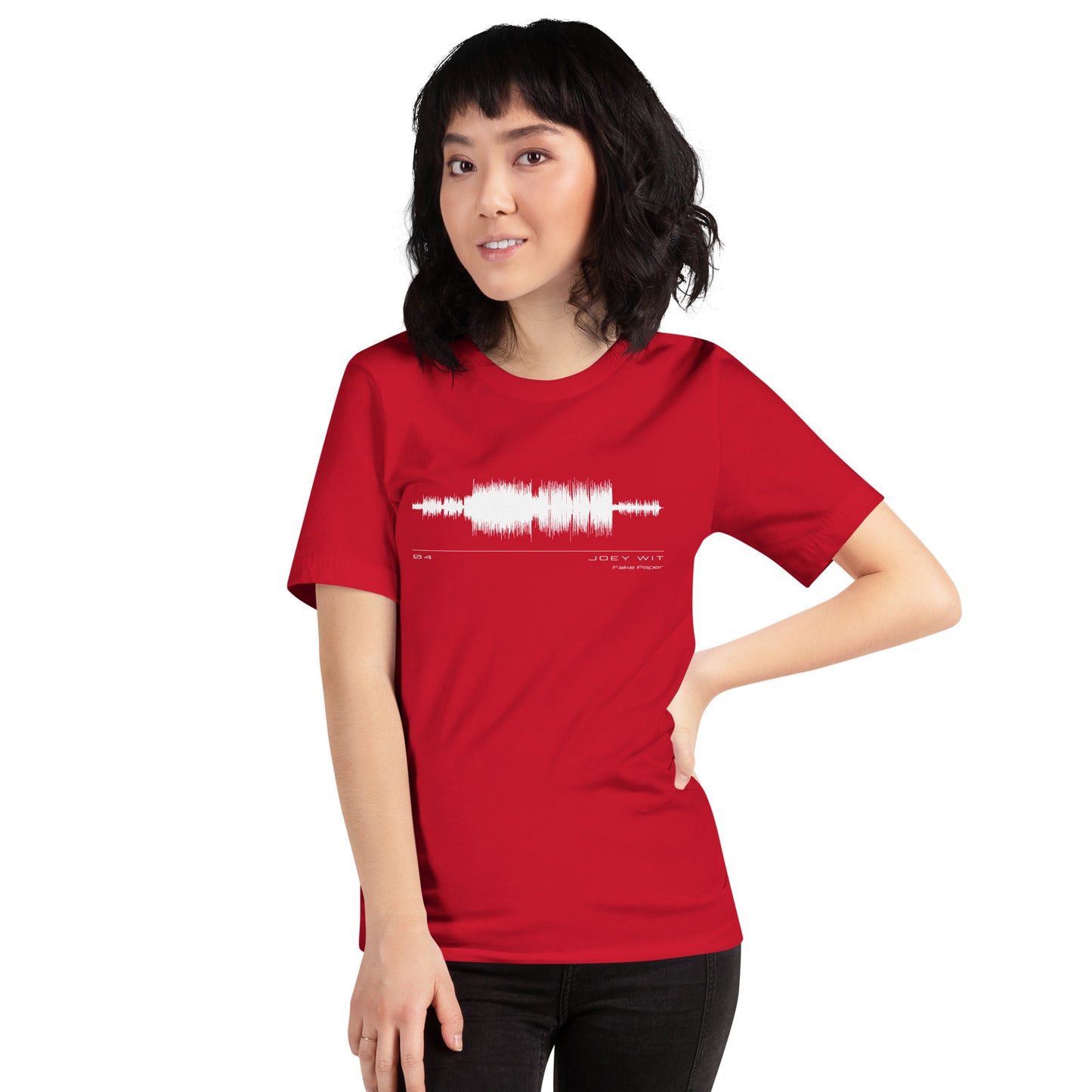 Joey Wit - Unisex T-shirt - Rose Gold #04 Fake Paper (audio wave)
