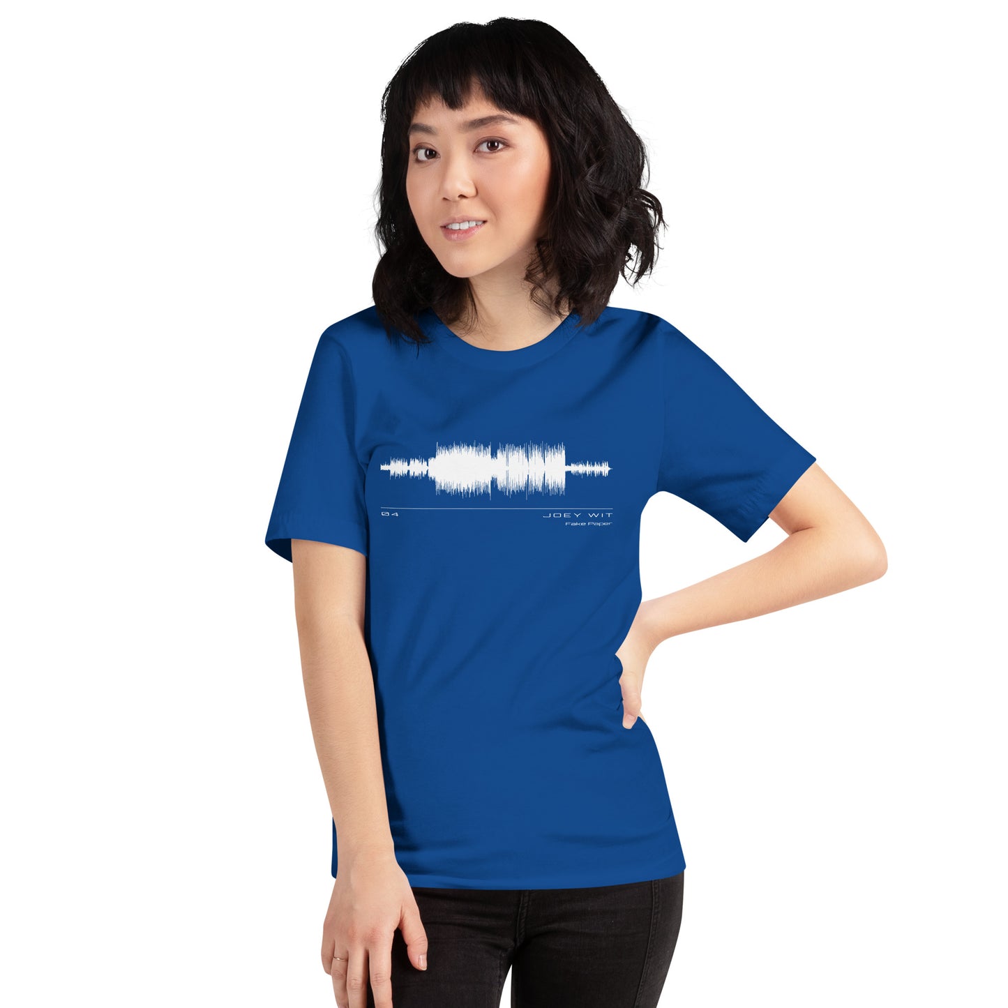 Joey Wit - Unisex T-shirt - Rose Gold #04 Fake Paper (audio wave)