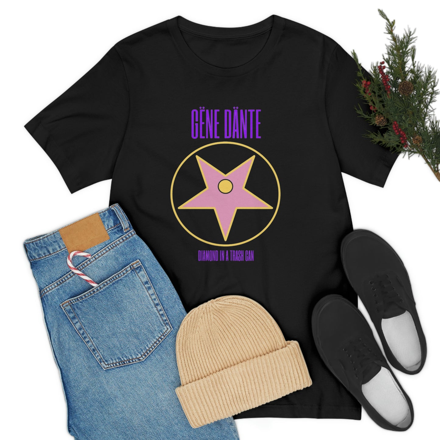 Gene Dante - T-Shirt - Inverted Hollywood Star - Men's Crew Neck