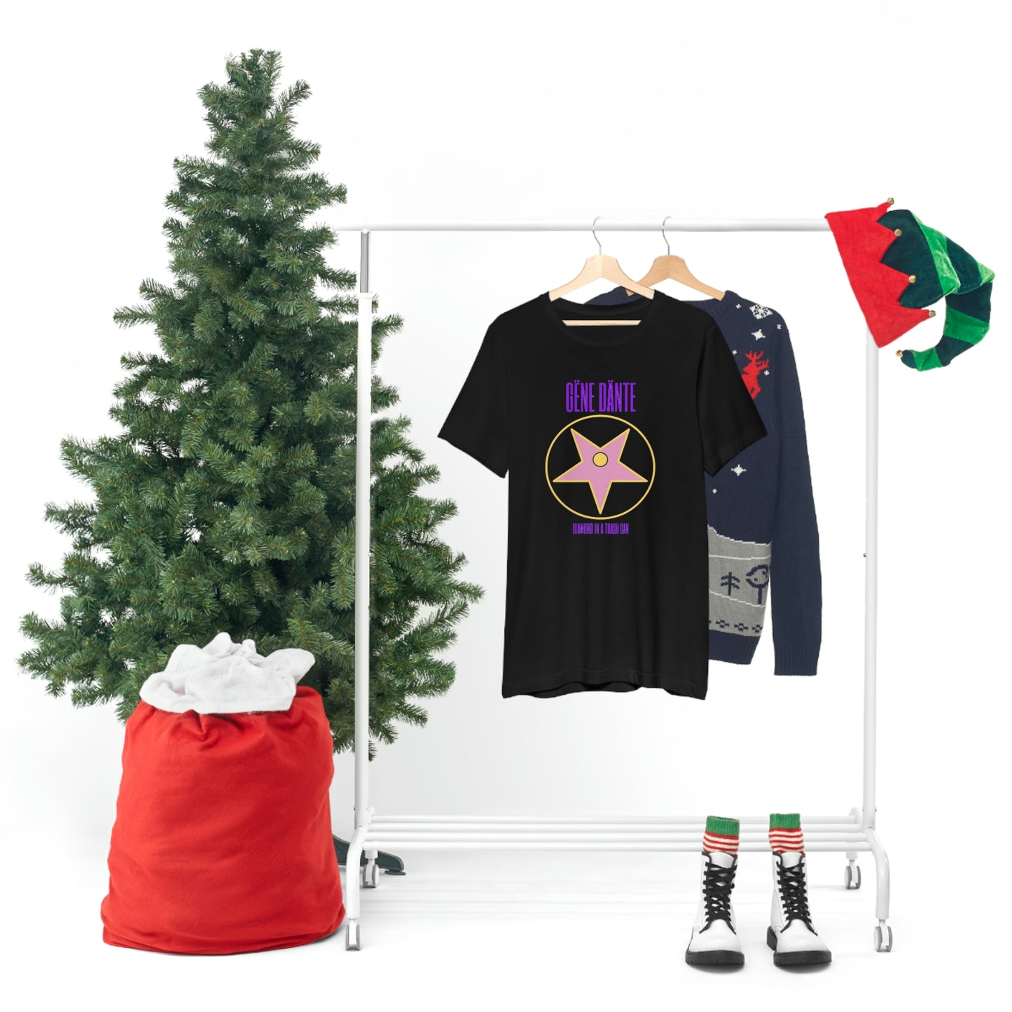Gene Dante - T-Shirt - Inverted Hollywood Star - Men's Crew Neck