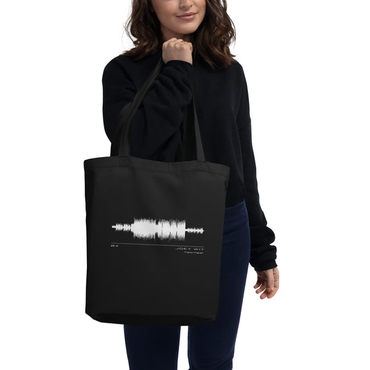 Joey Wit - Eco Tote Bag - Rose Gold #04 Fake Paper (audio wave)