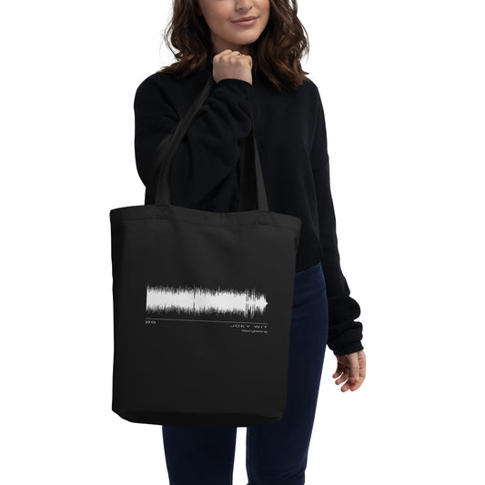 Joey Wit - Eco Tote Bag - Rose Gold #09 Storytelling (audio wave)