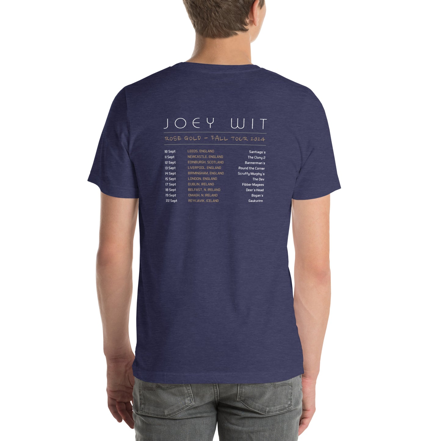 Joey Wit - Unisex t-shirt - Rose Gold Fall Tour 2024 Limited Edition