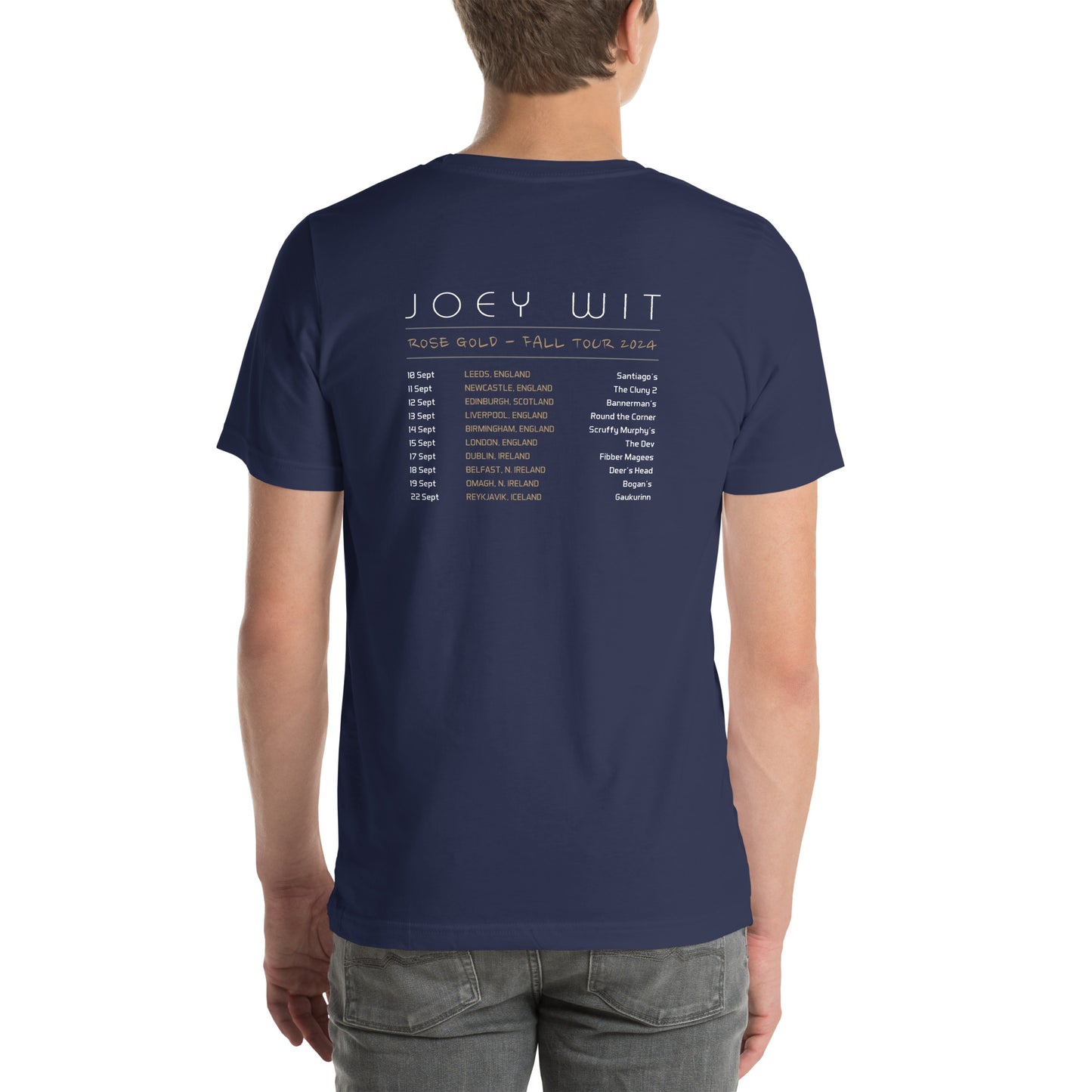 Joey Wit - Unisex t-shirt - Rose Gold Fall Tour 2024 Limited Edition